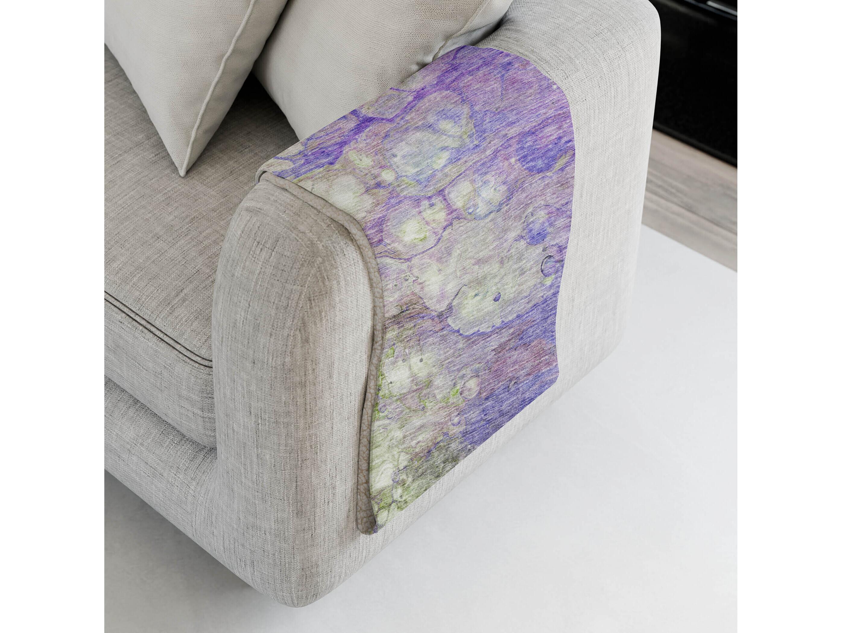 Dalyn Sherpa Purple Polyester Throw