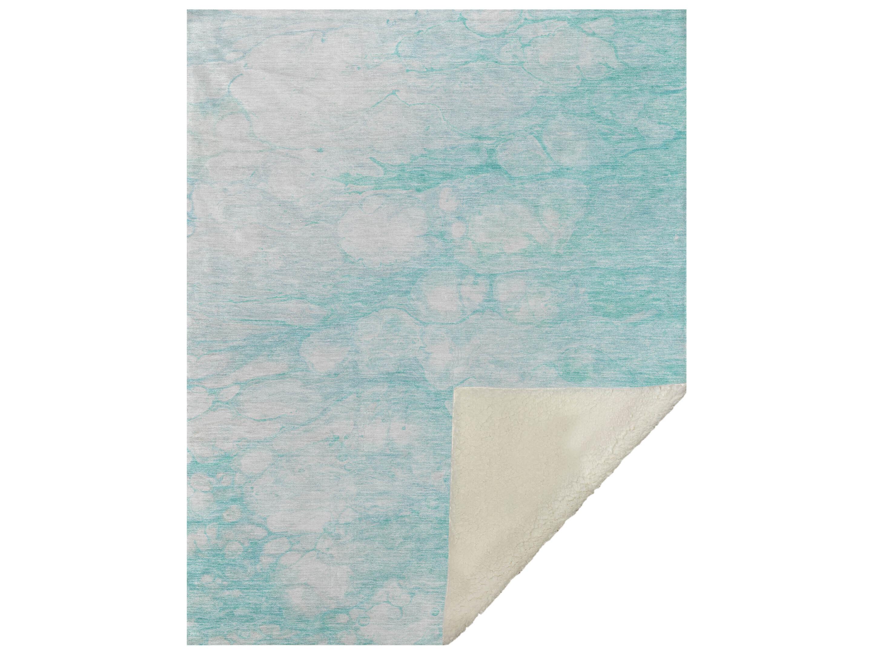 Dalyn Sherpa Teal Polyester Throw