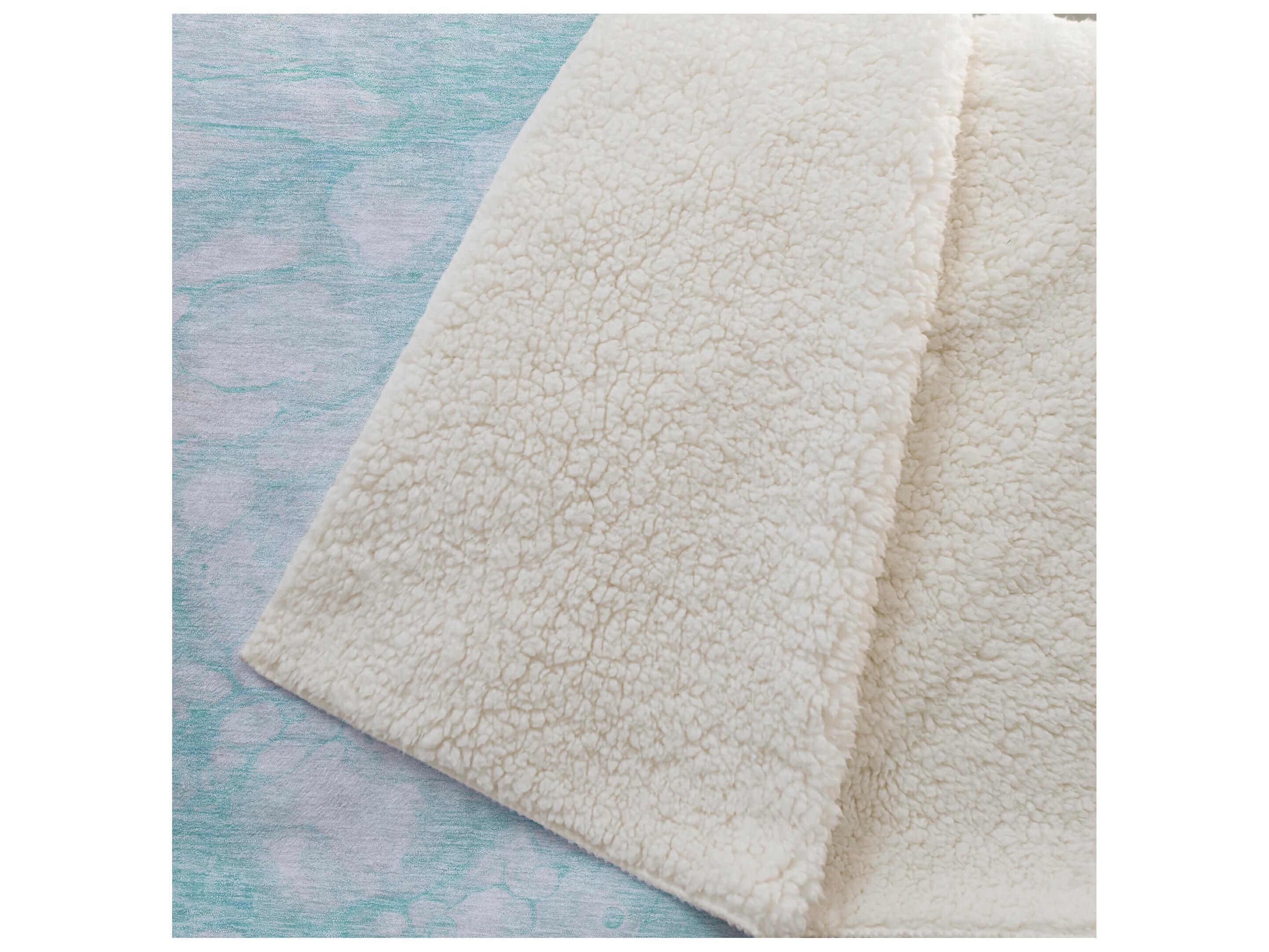 Dalyn Sherpa Teal Polyester Throw