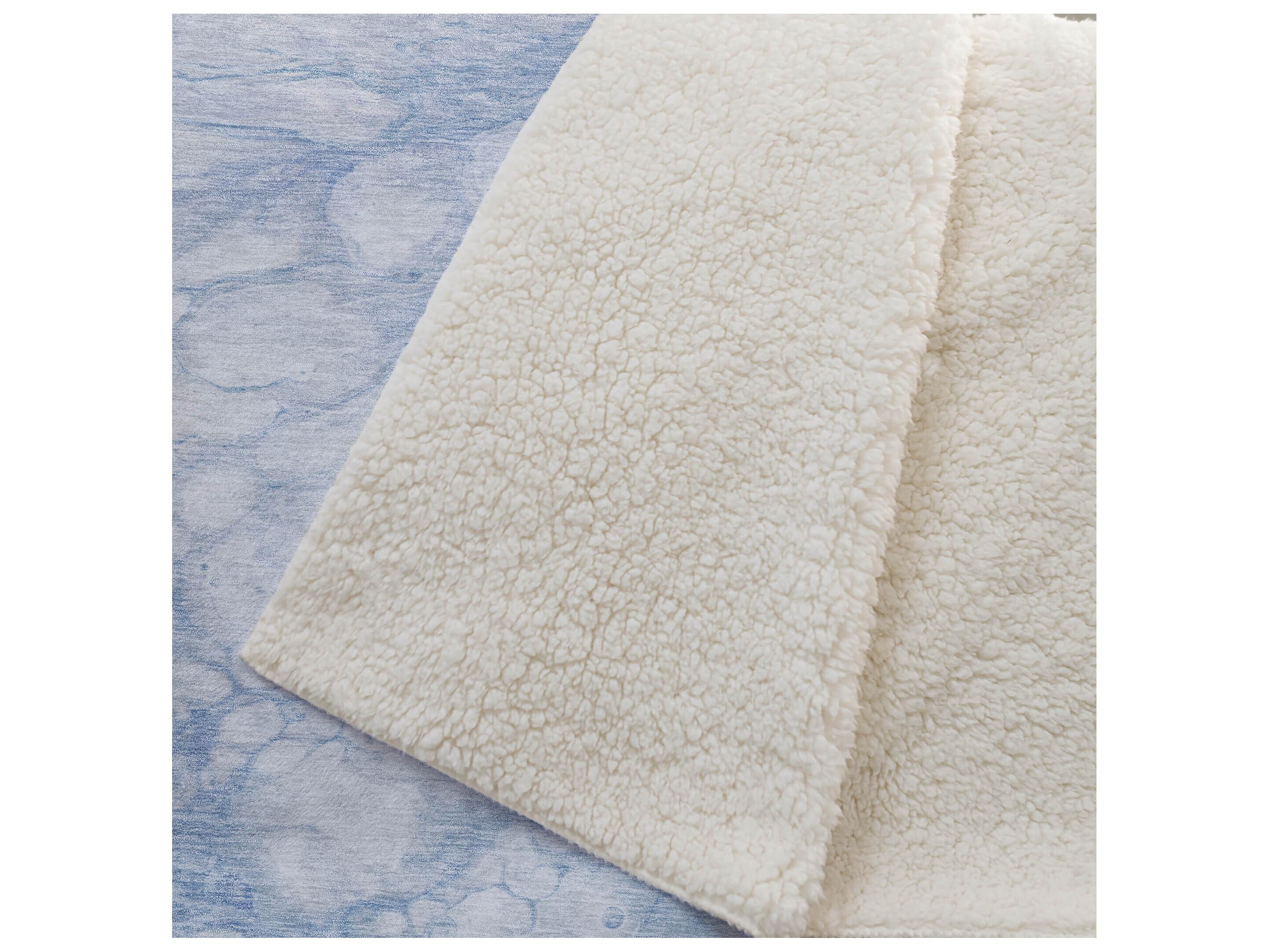 Dalyn Sherpa Blue Polyester Throw