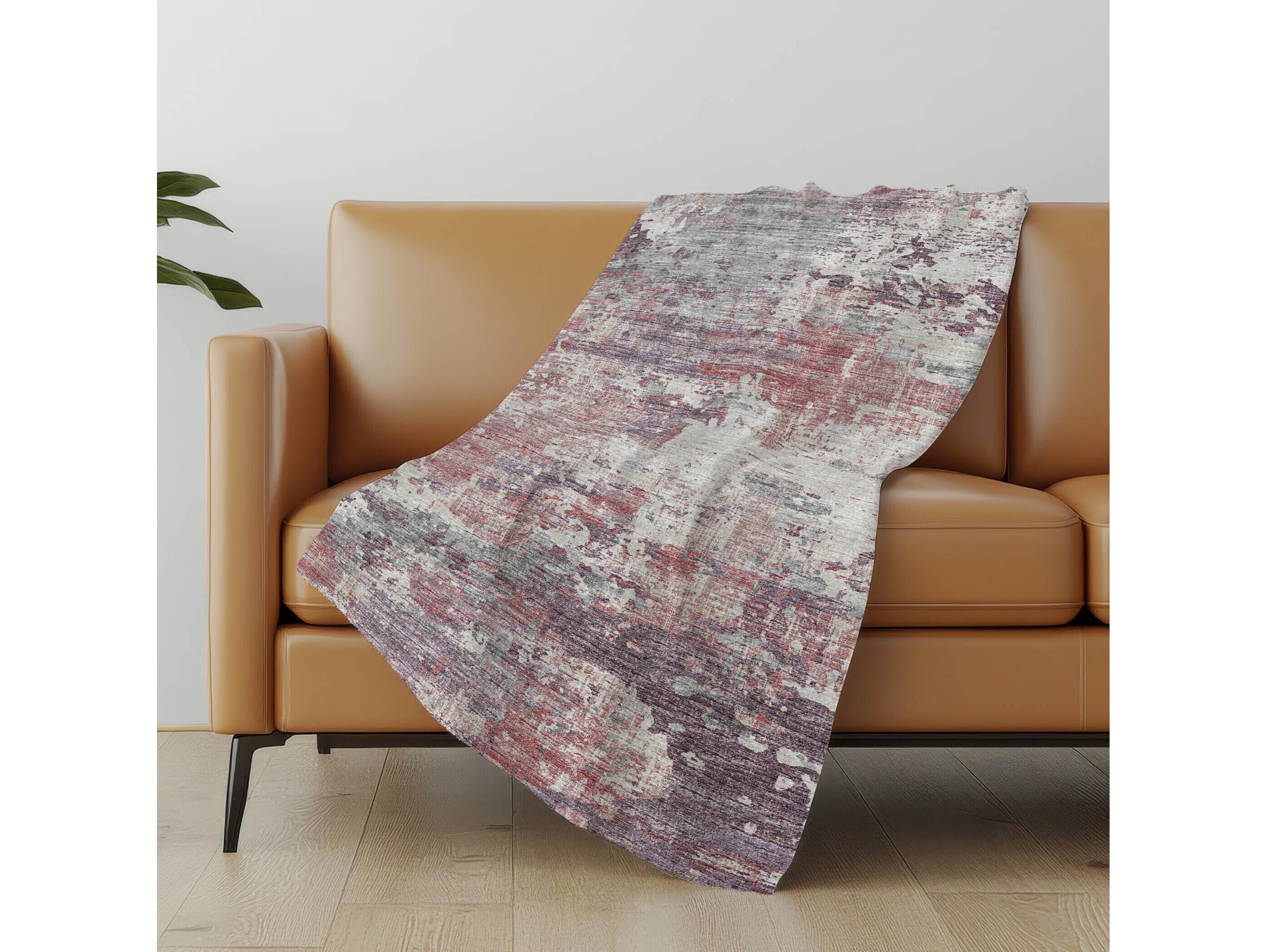 Dalyn Sherpa Pink Polyester Throw