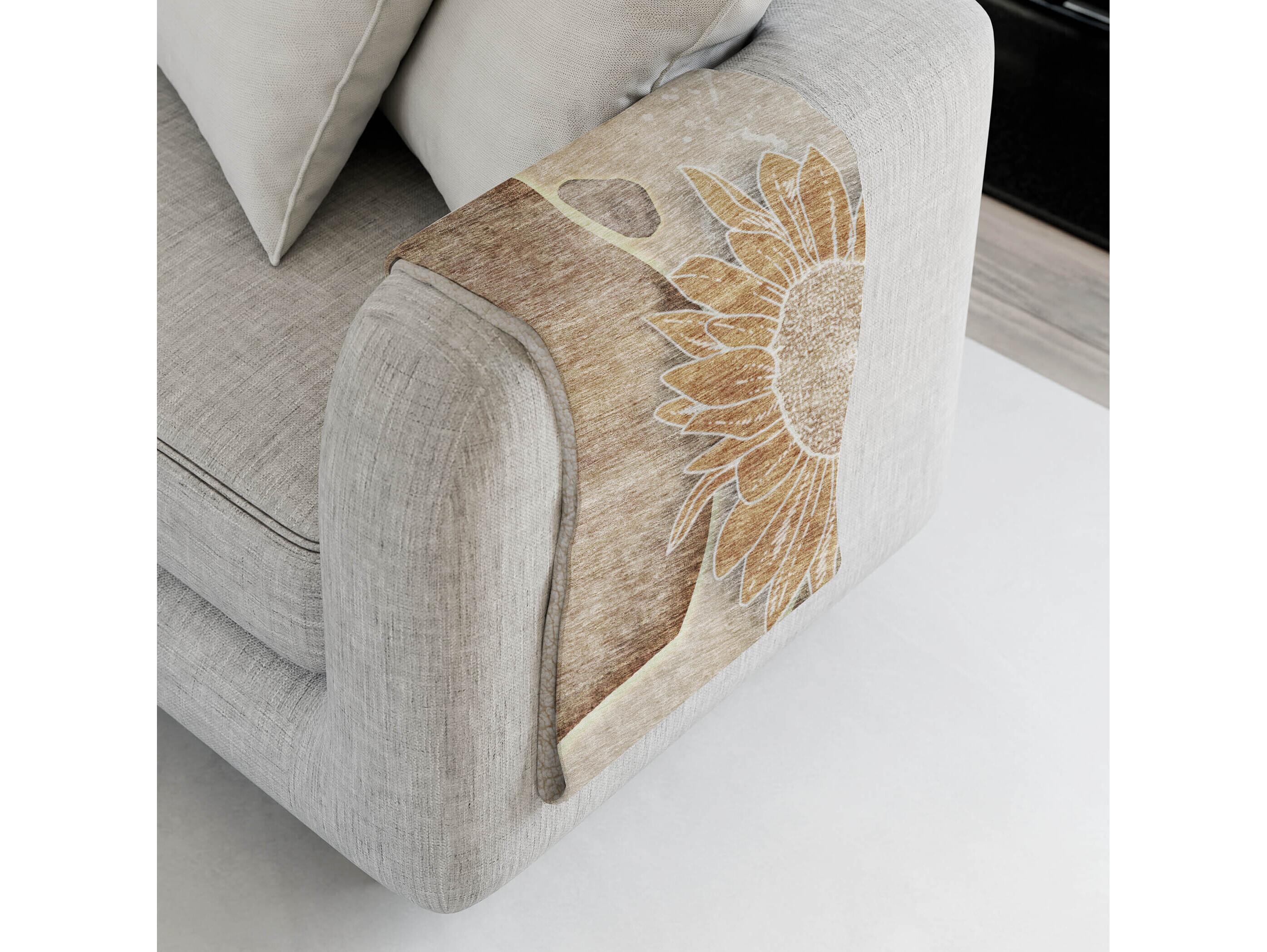 Dalyn Sherpa Brown Polyester Throw