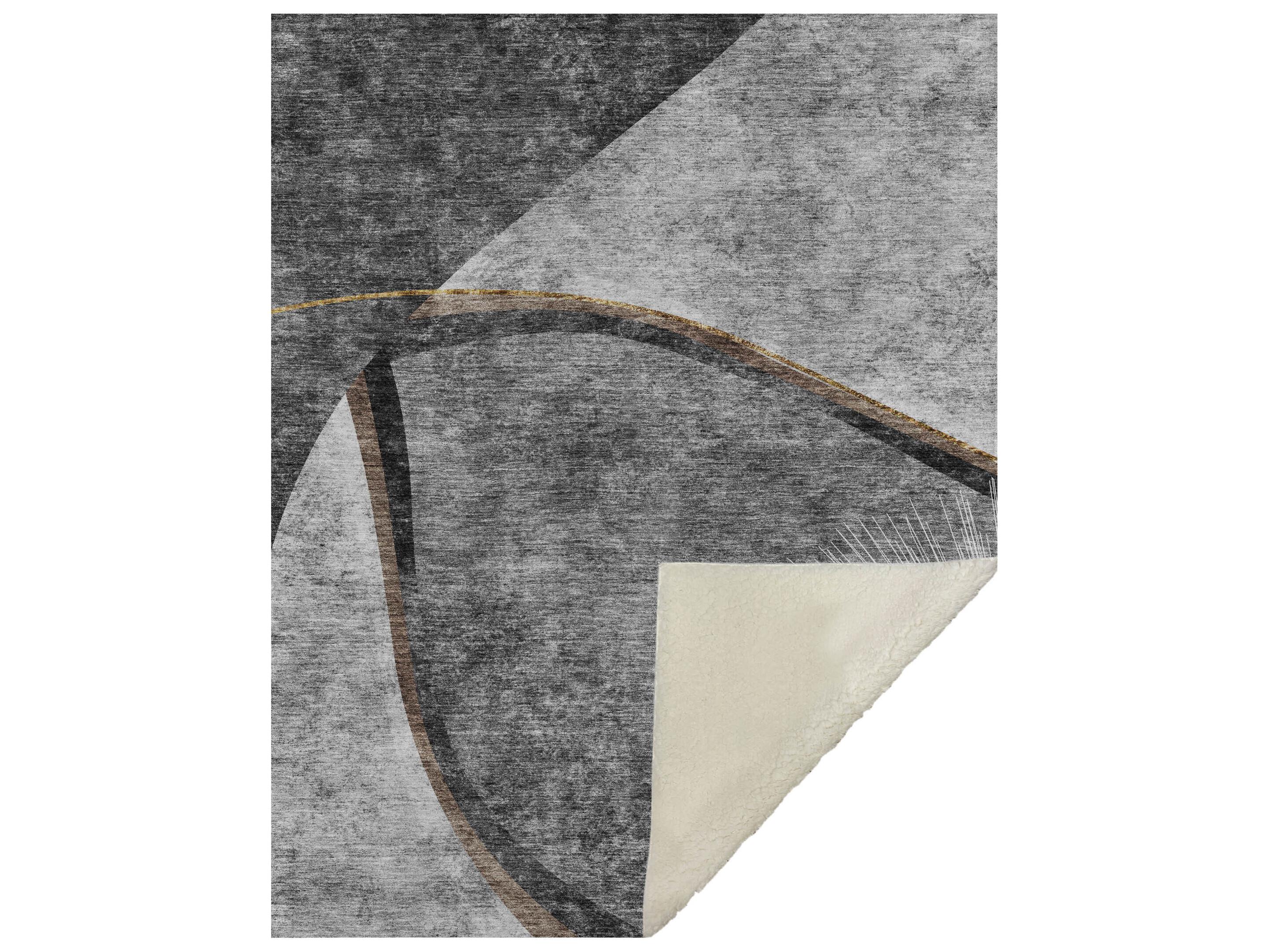 Dalyn Sherpa Gray Polyester Throw