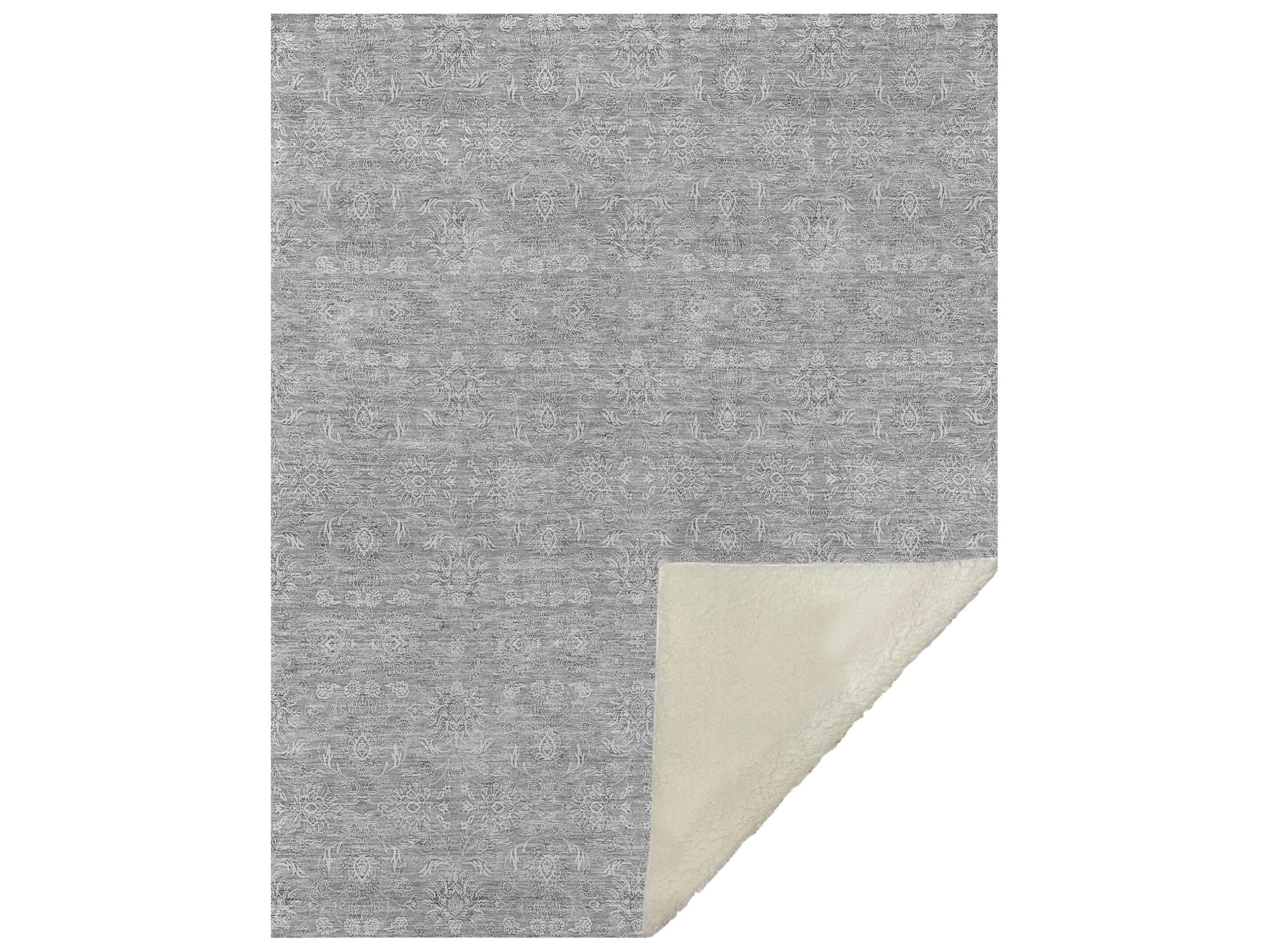 Dalyn Sherpa Gray Polyester Throw
