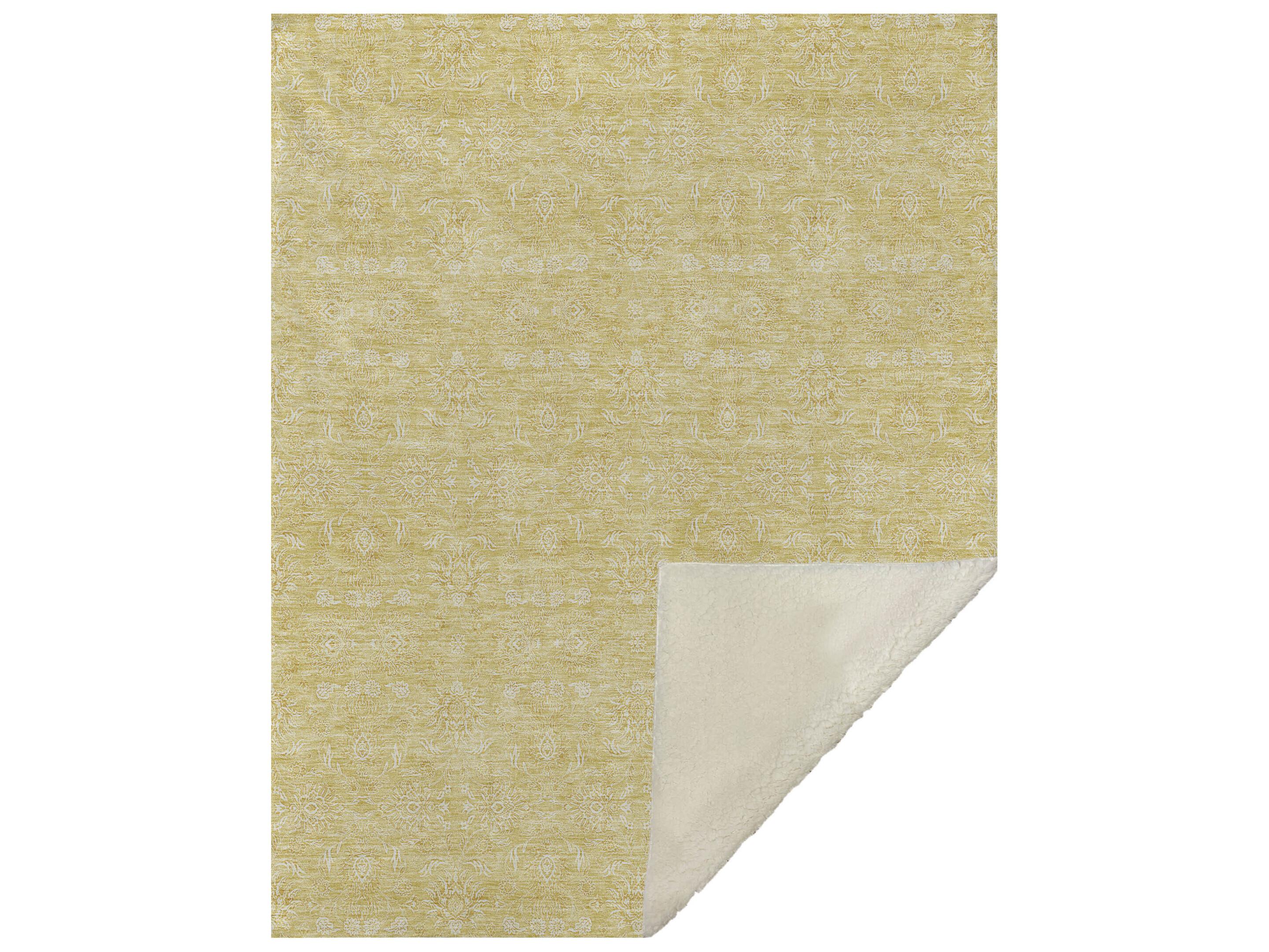 Dalyn Sherpa Gold Polyester Throw