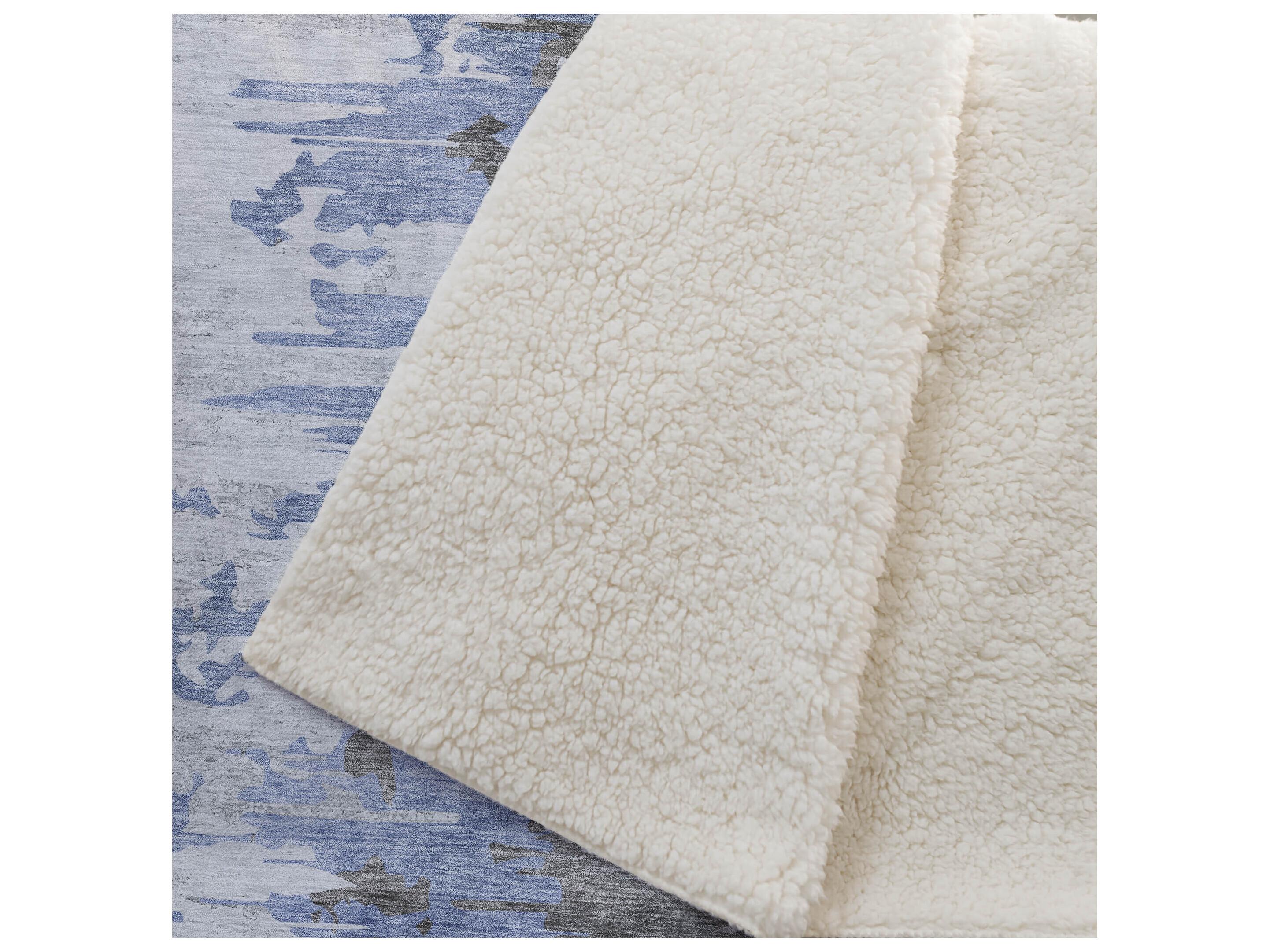 Dalyn Sherpa Blue Polyester Throw