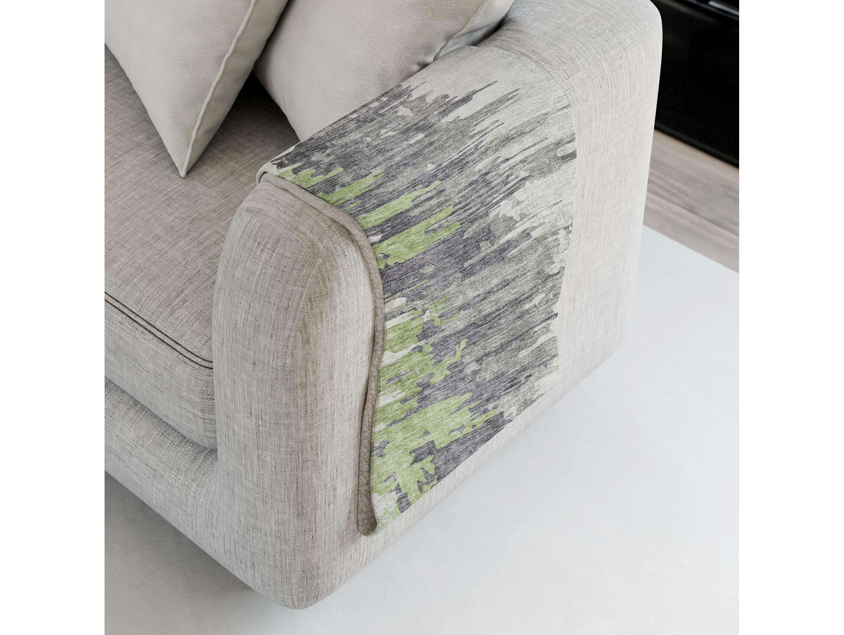 Dalyn Sherpa Green Polyester Throw