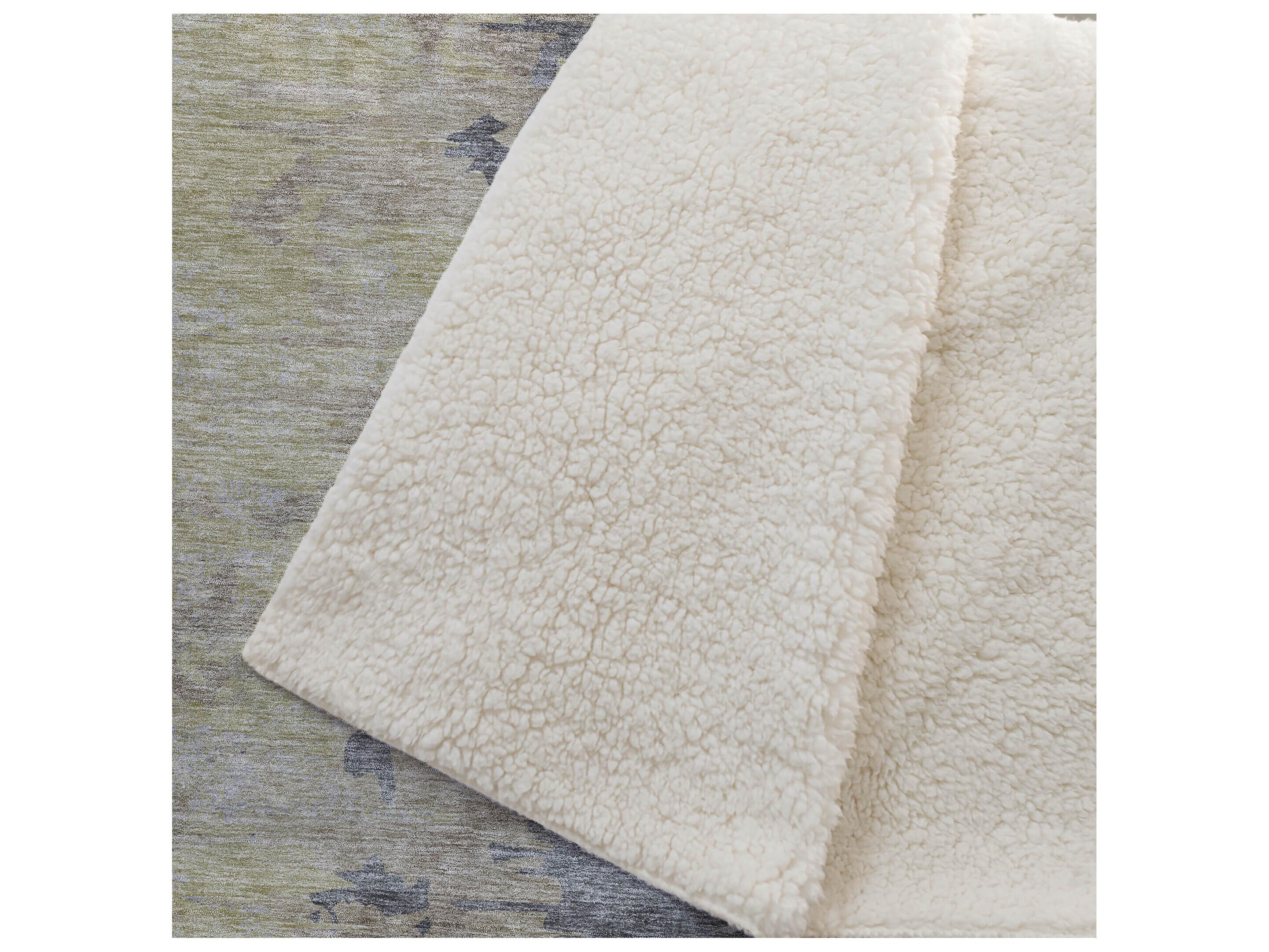 Dalyn Sherpa Gray Polyester Throw