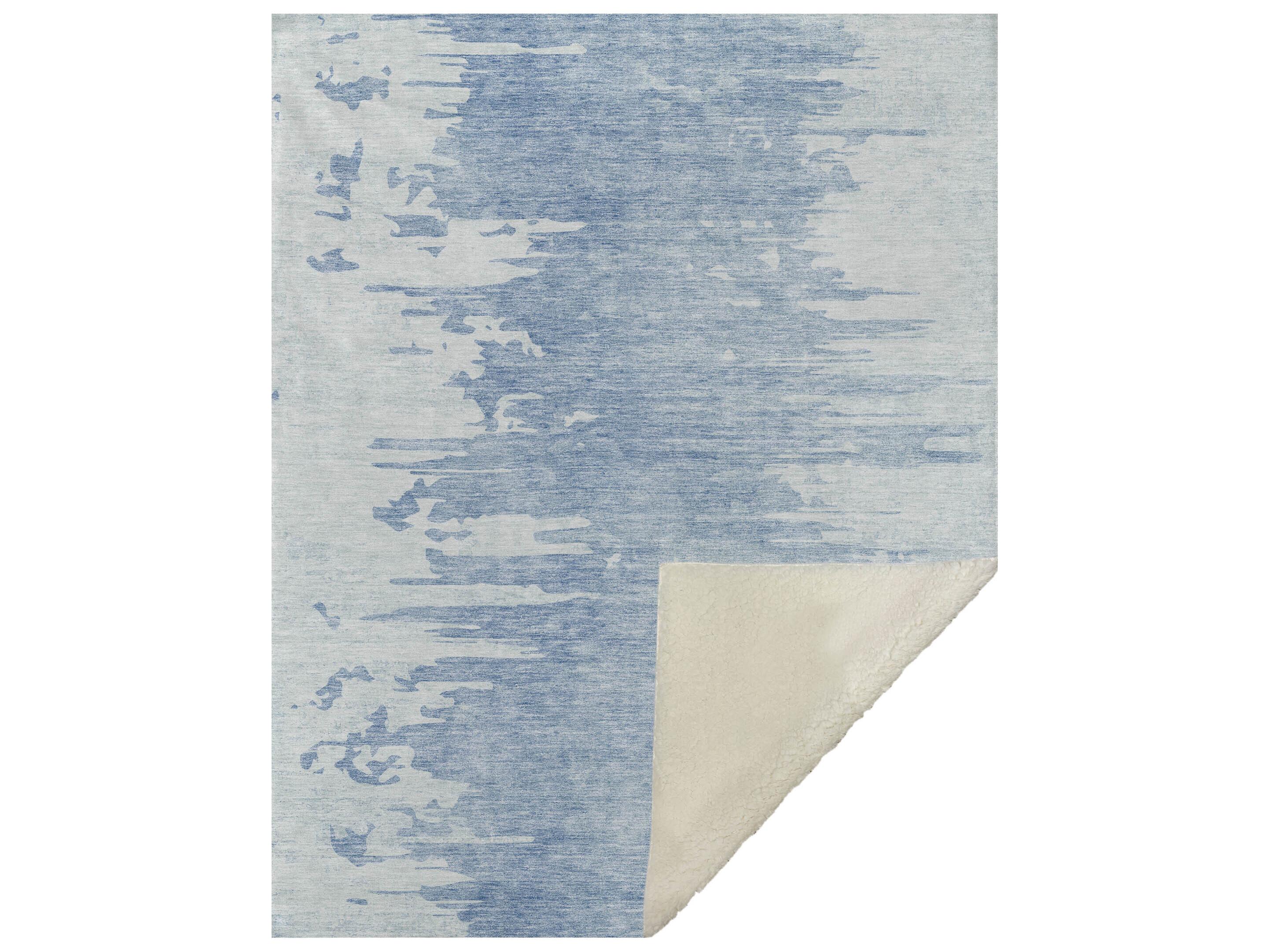 Dalyn Sherpa Blue Polyester Throw