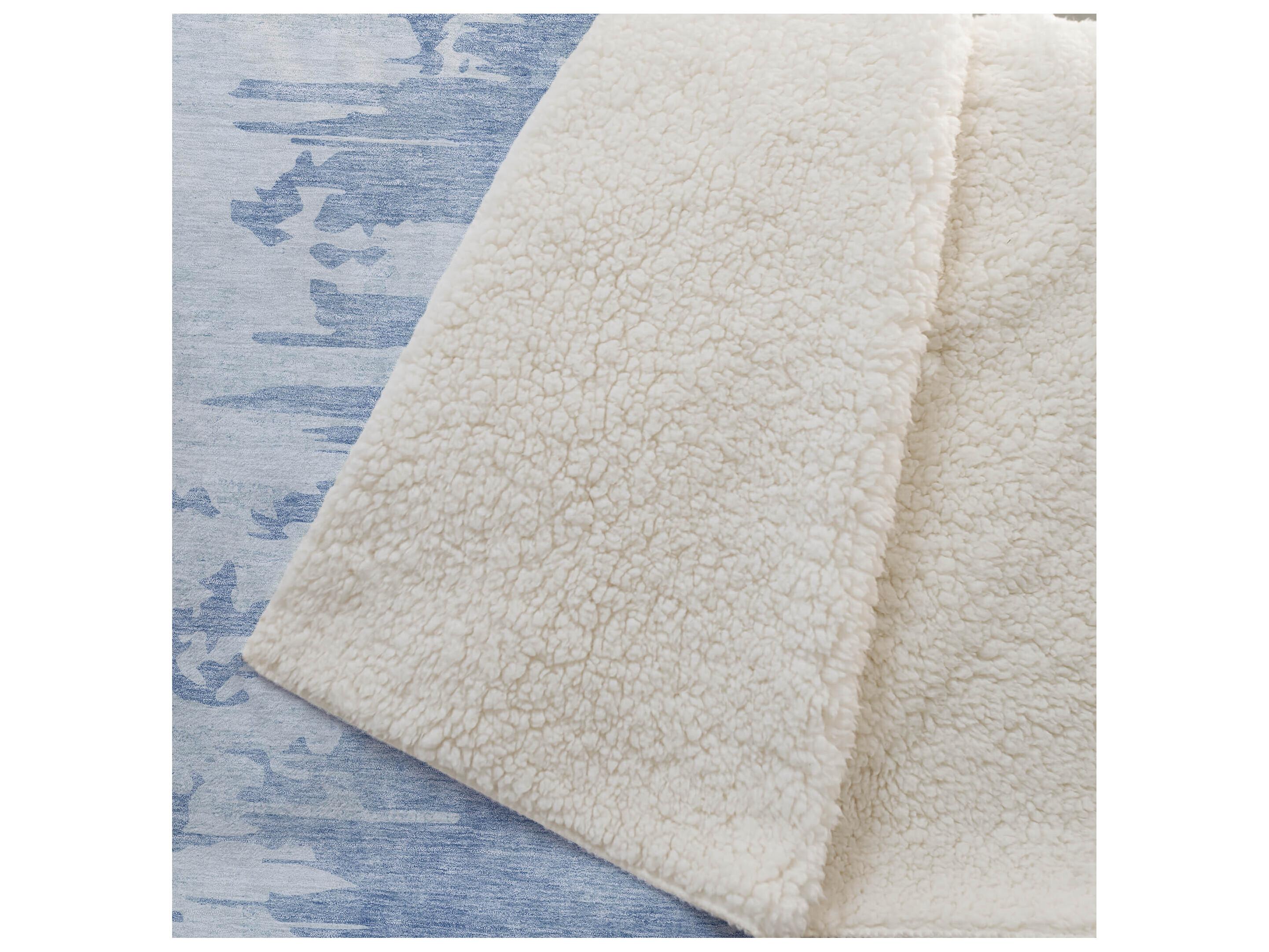 Dalyn Sherpa Blue Polyester Throw