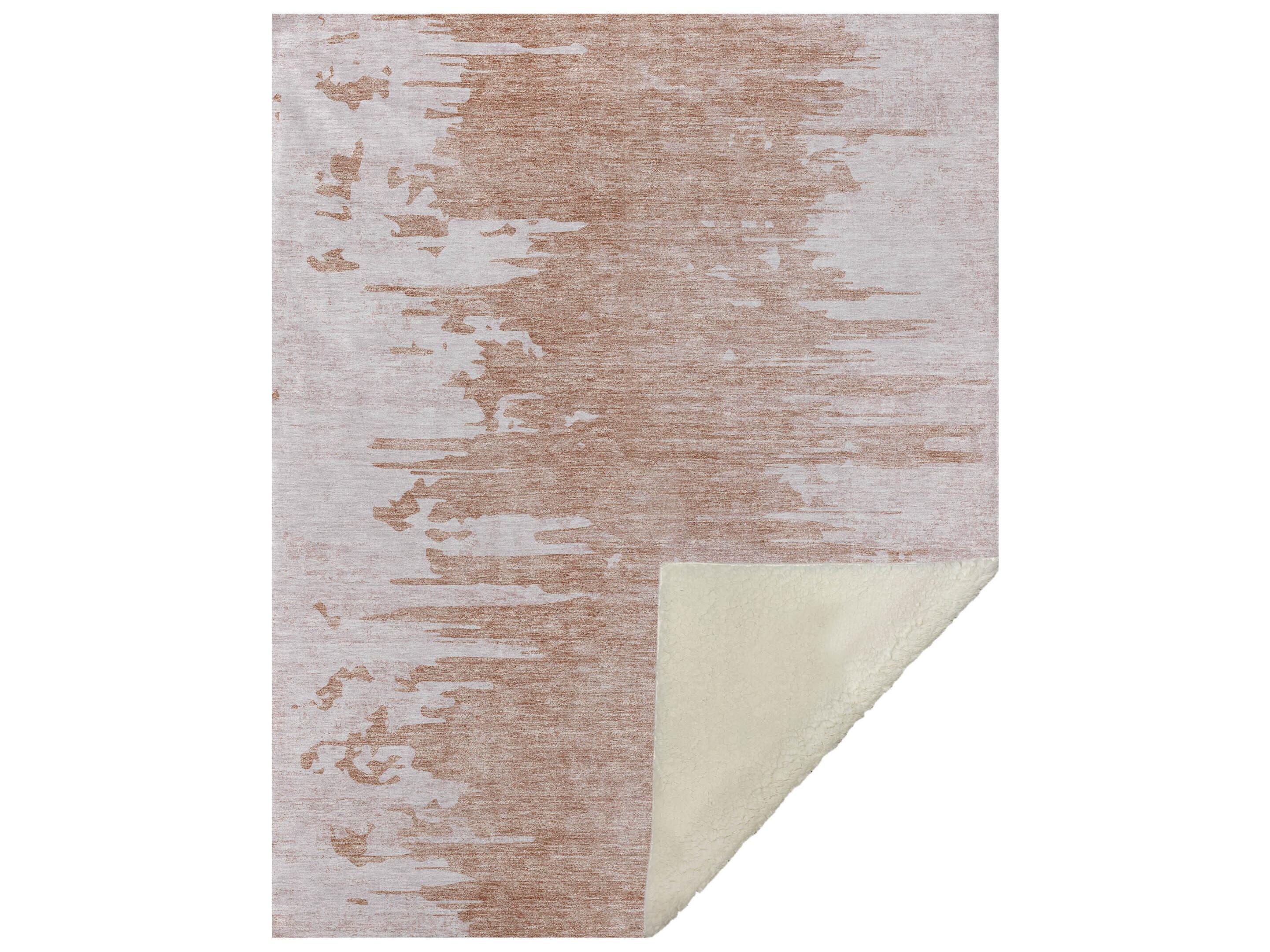 Dalyn Sherpa Orange Polyester Throw