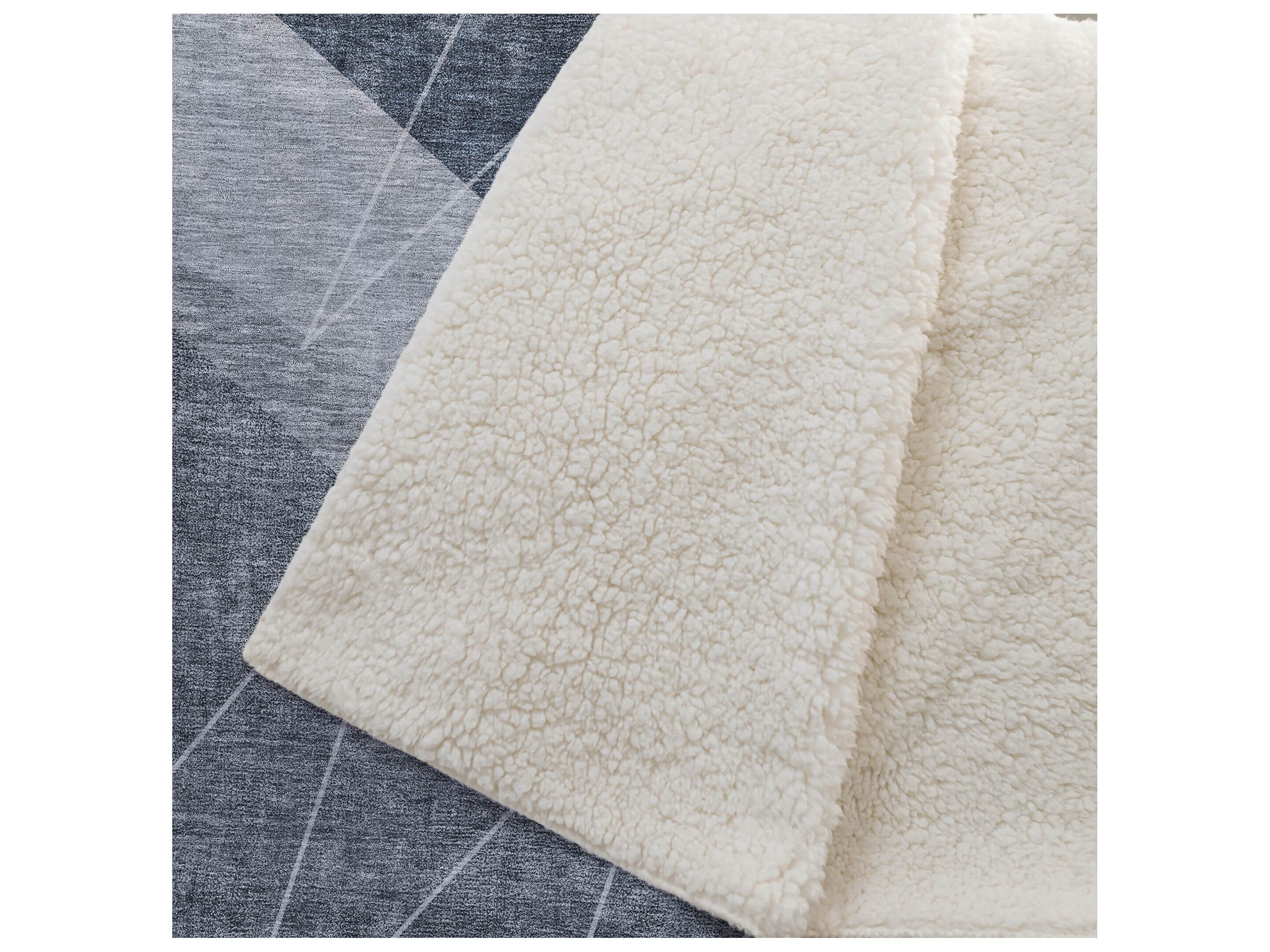 Dalyn Sherpa Gray Polyester Throw