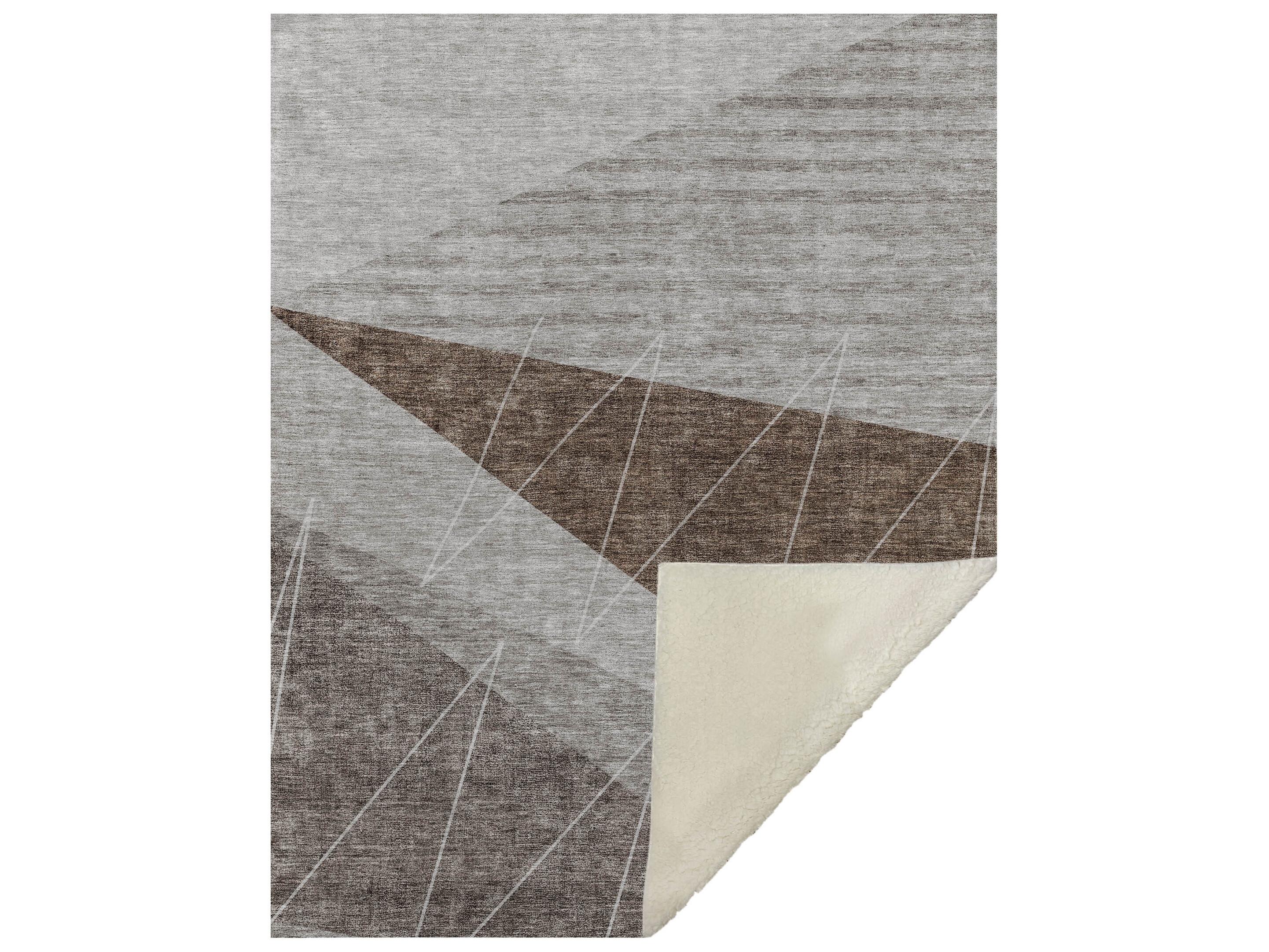 Dalyn Sherpa Gray Polyester Throw