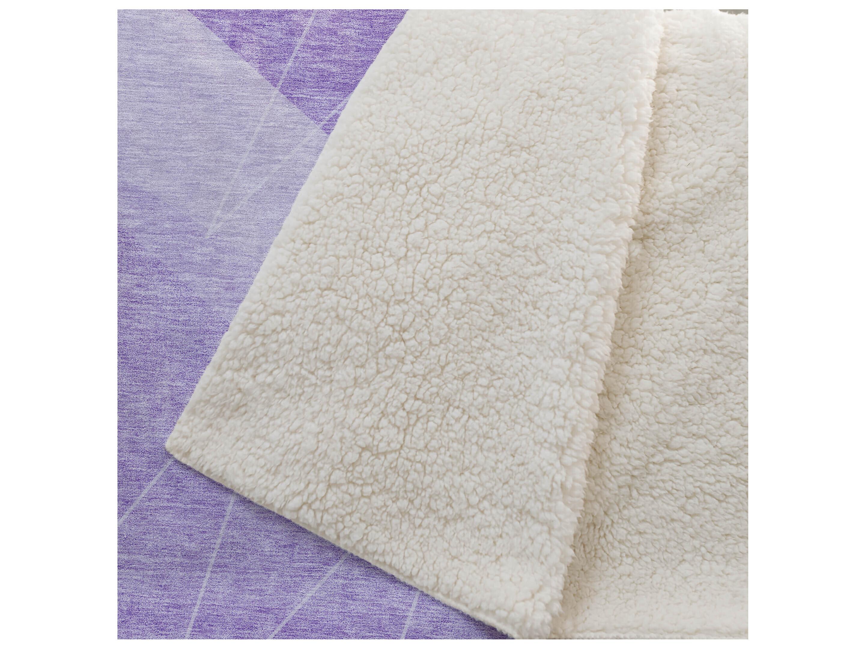 Dalyn Sherpa Purple Polyester Throw