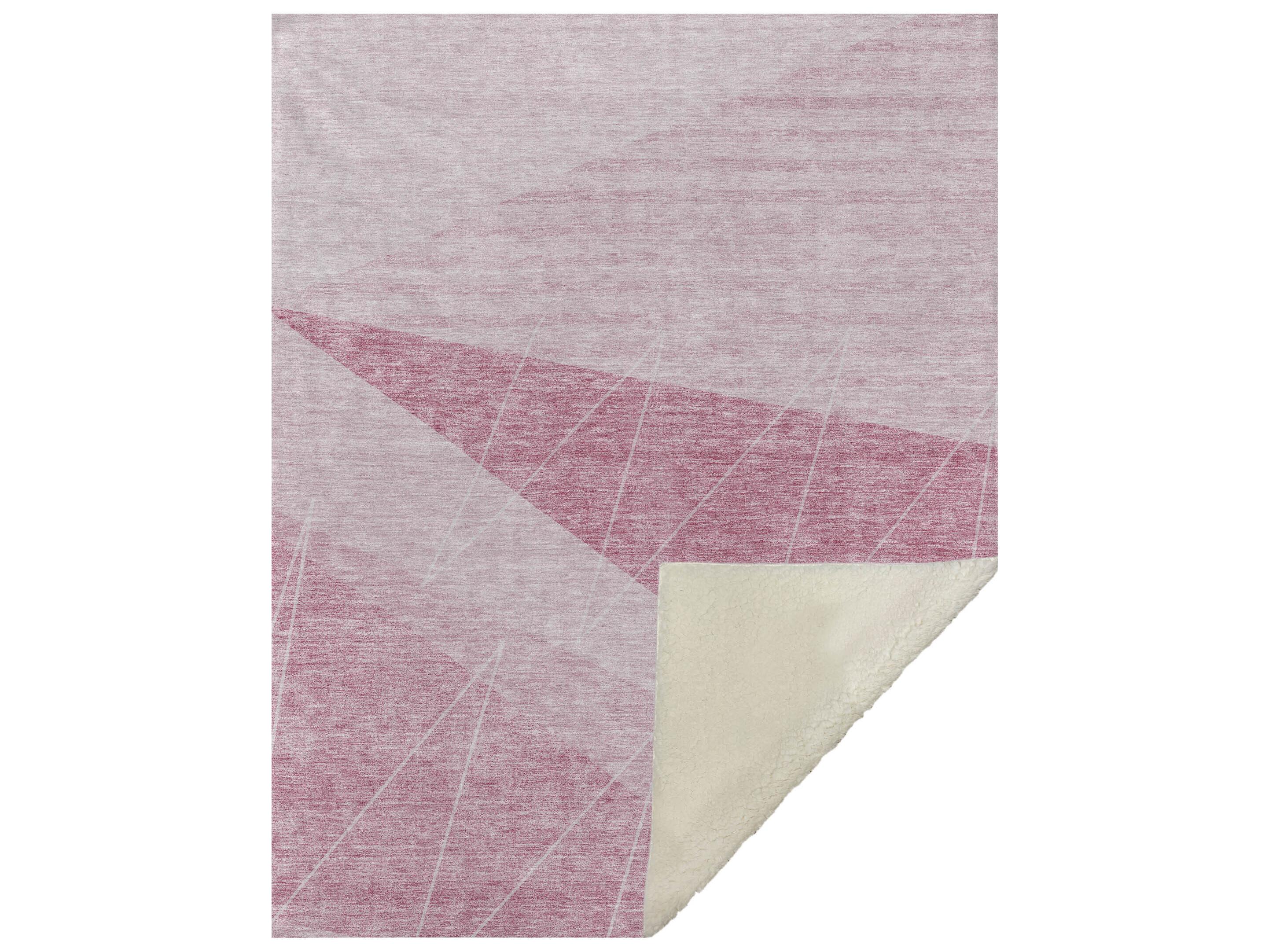 Dalyn Sherpa Pink Polyester Throw