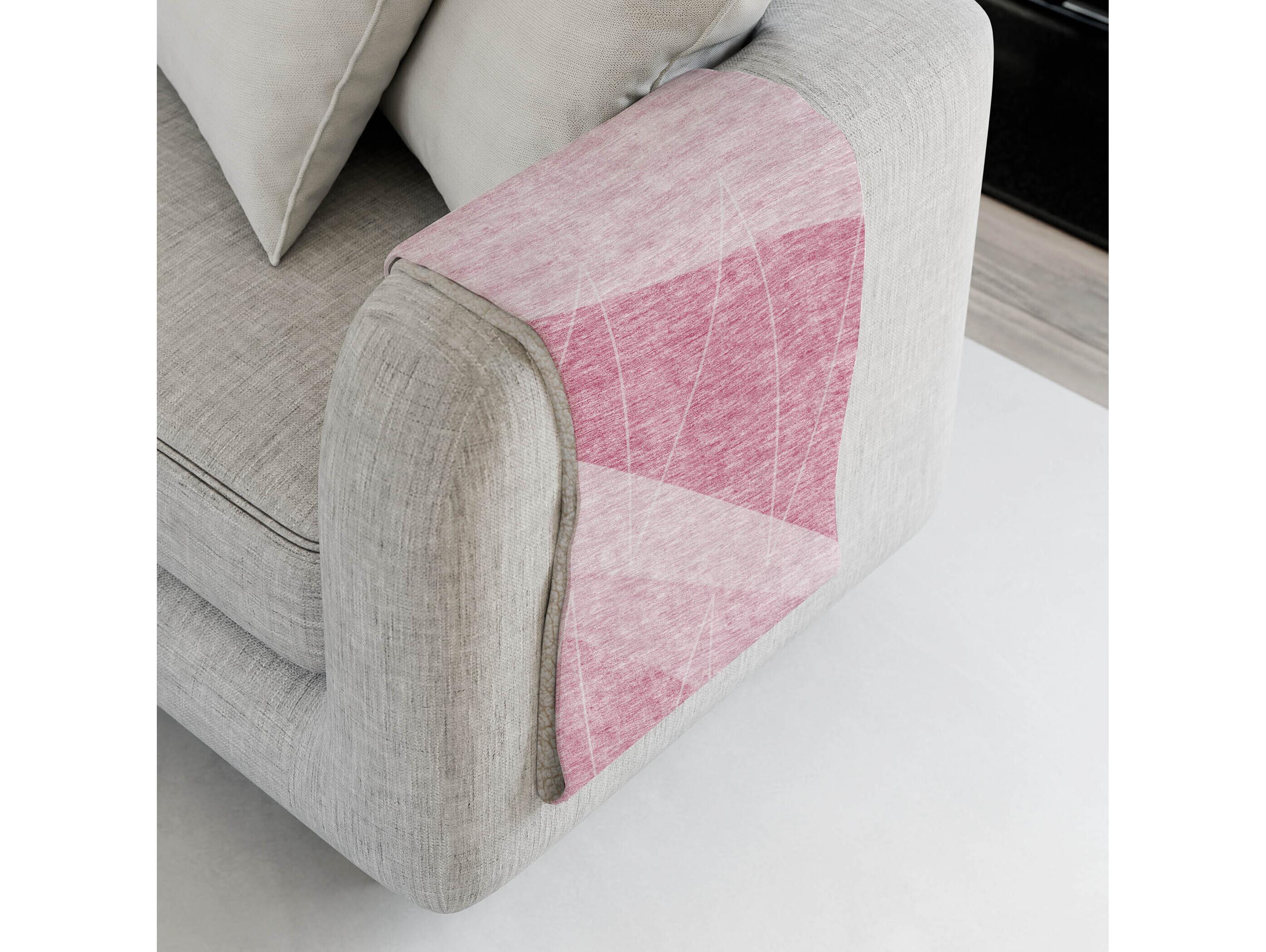 Dalyn Sherpa Pink Polyester Throw