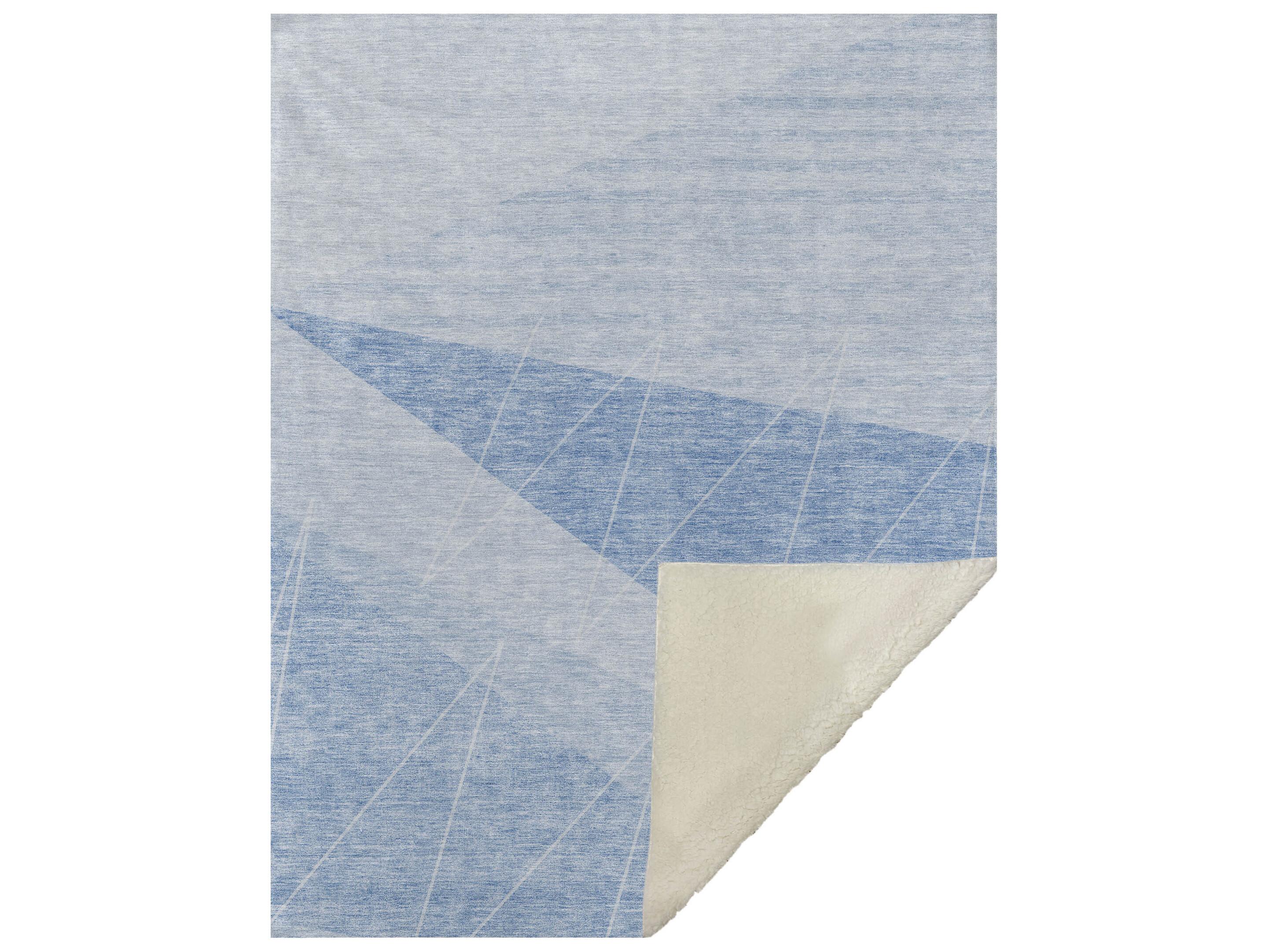 Dalyn Sherpa Blue Polyester Throw