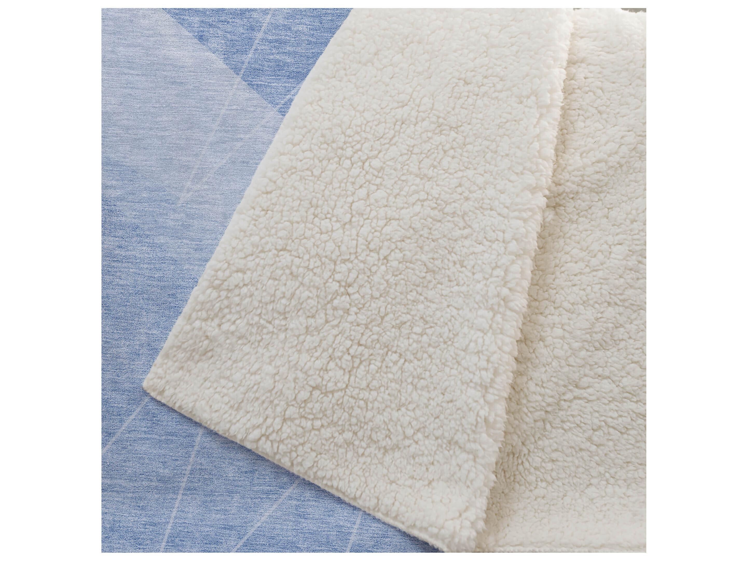 Dalyn Sherpa Blue Polyester Throw