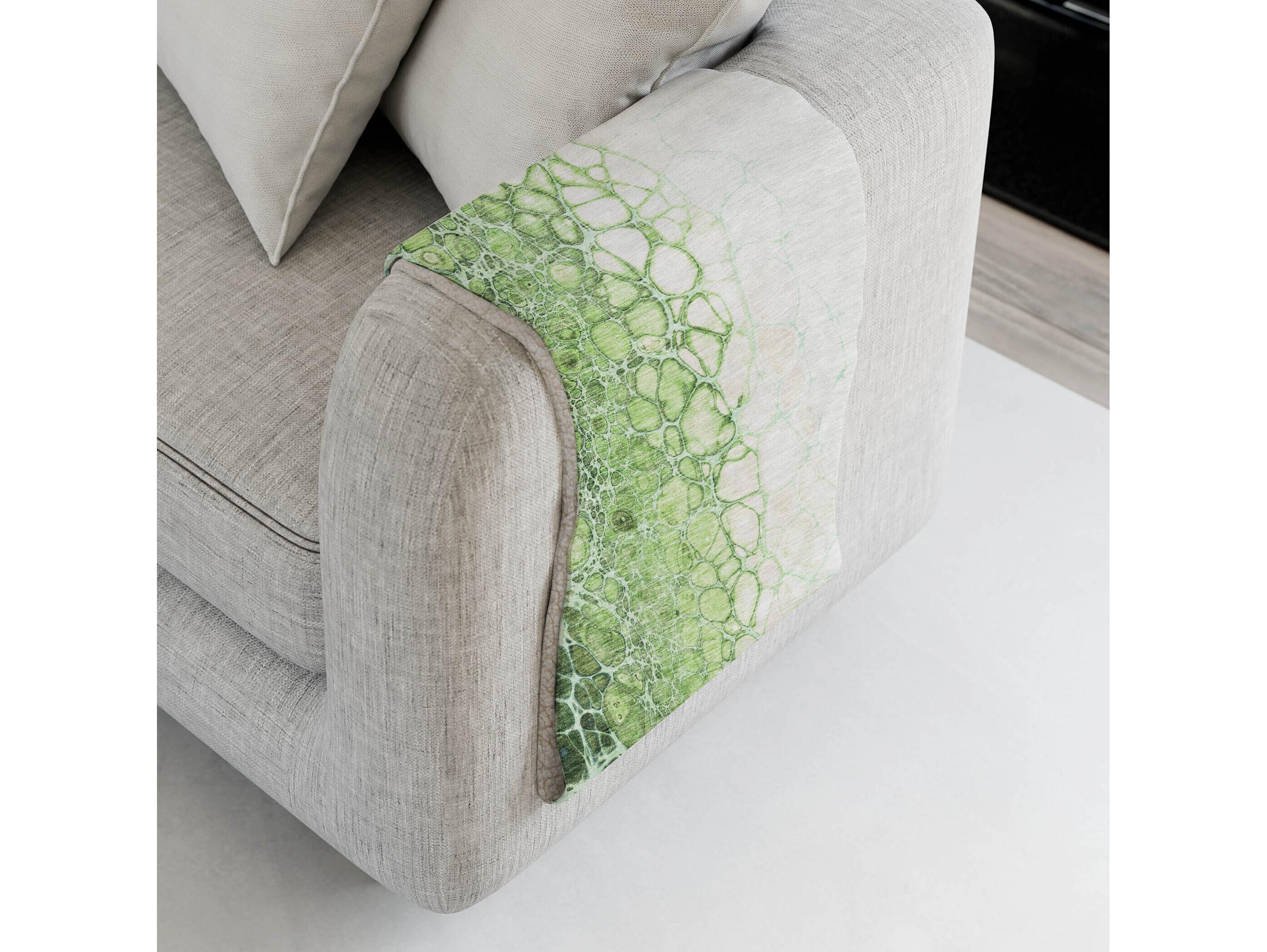 Dalyn Sherpa Green Polyester Throw