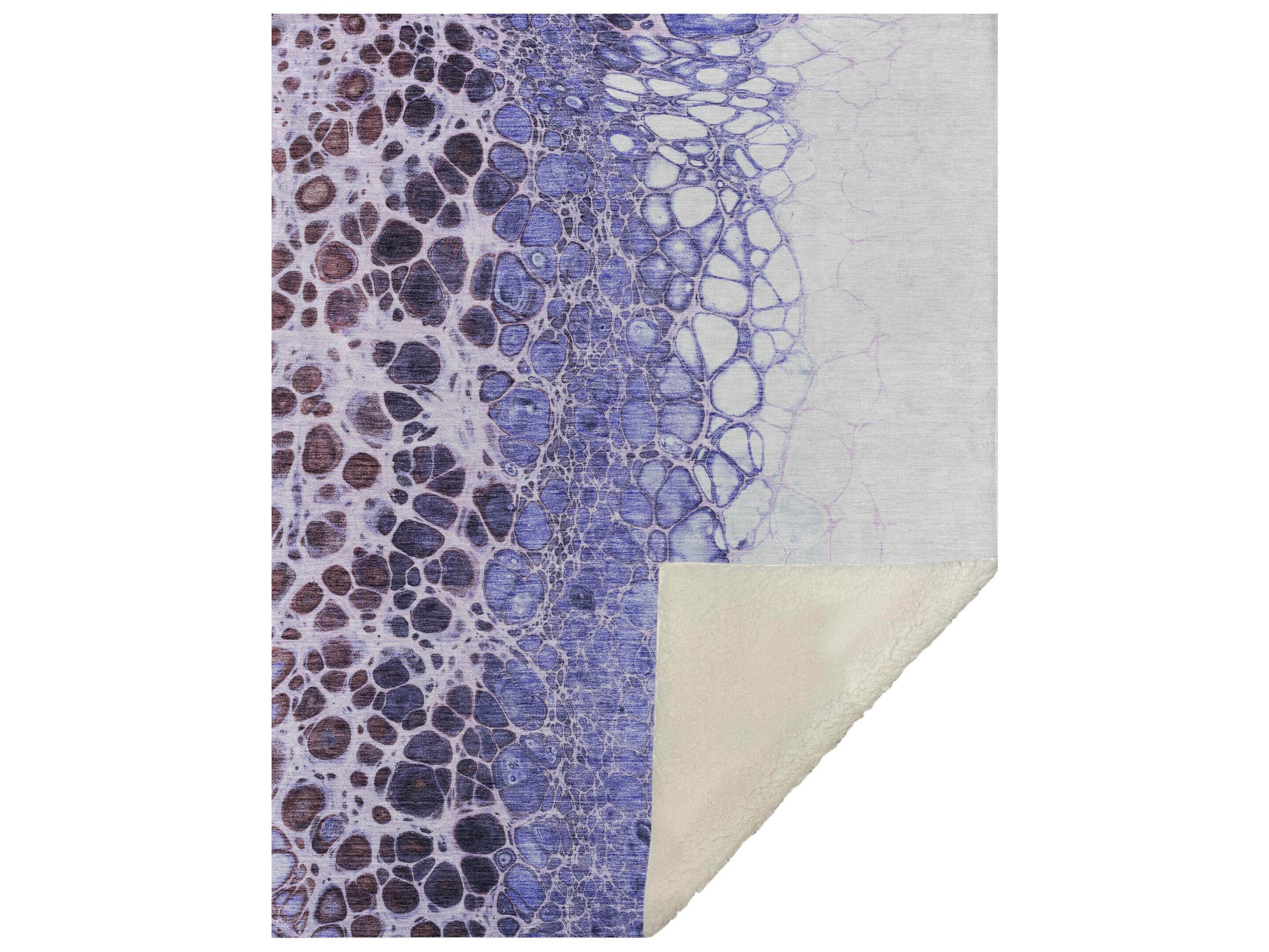 Dalyn Sherpa Purple Polyester Throw