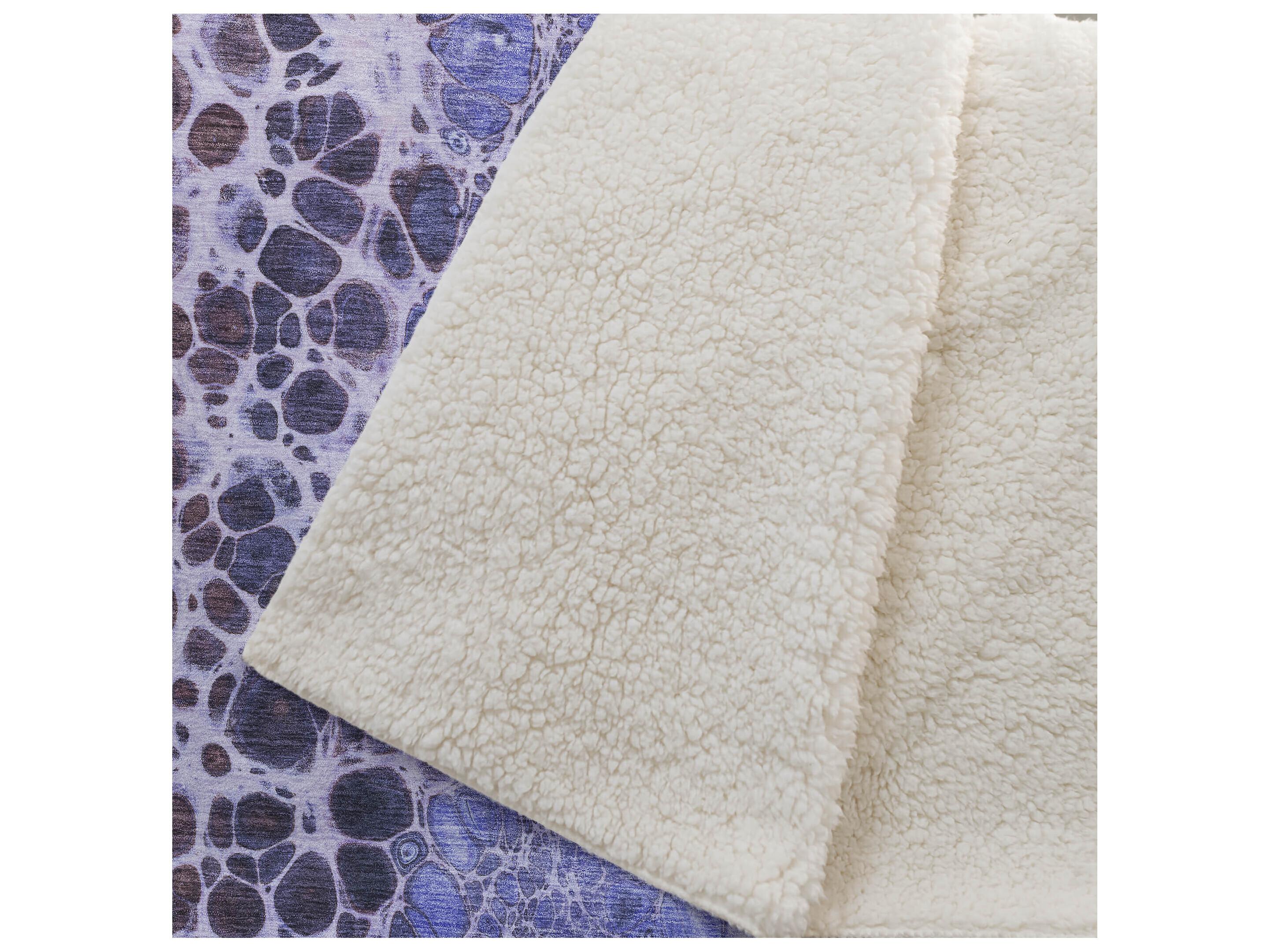 Dalyn Sherpa Purple Polyester Throw