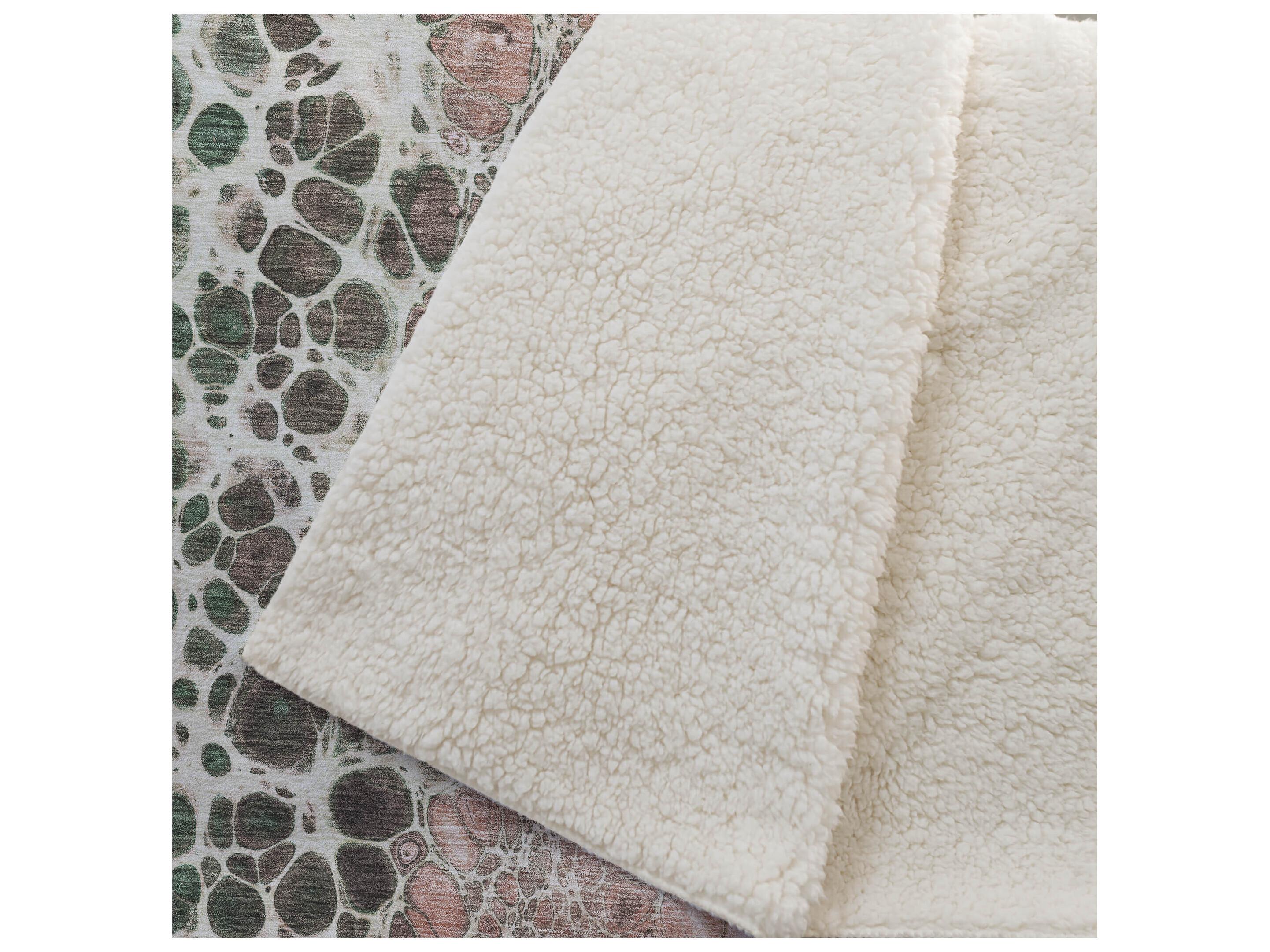 Dalyn Sherpa Orange Polyester Throw