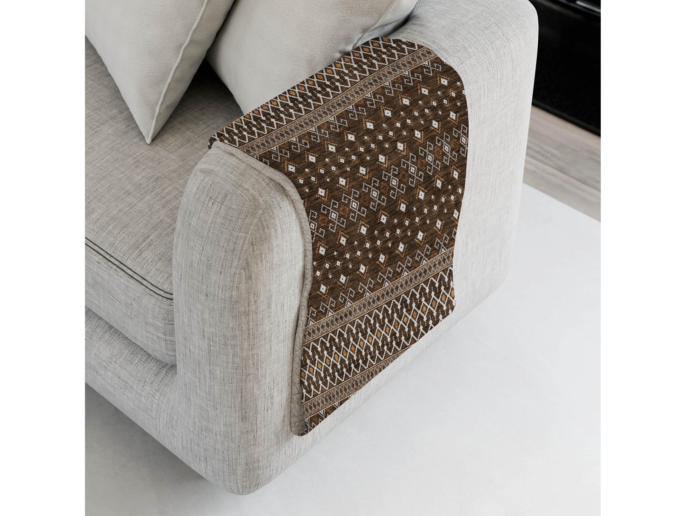 Dalyn Sherpa Brown Polyester Throw