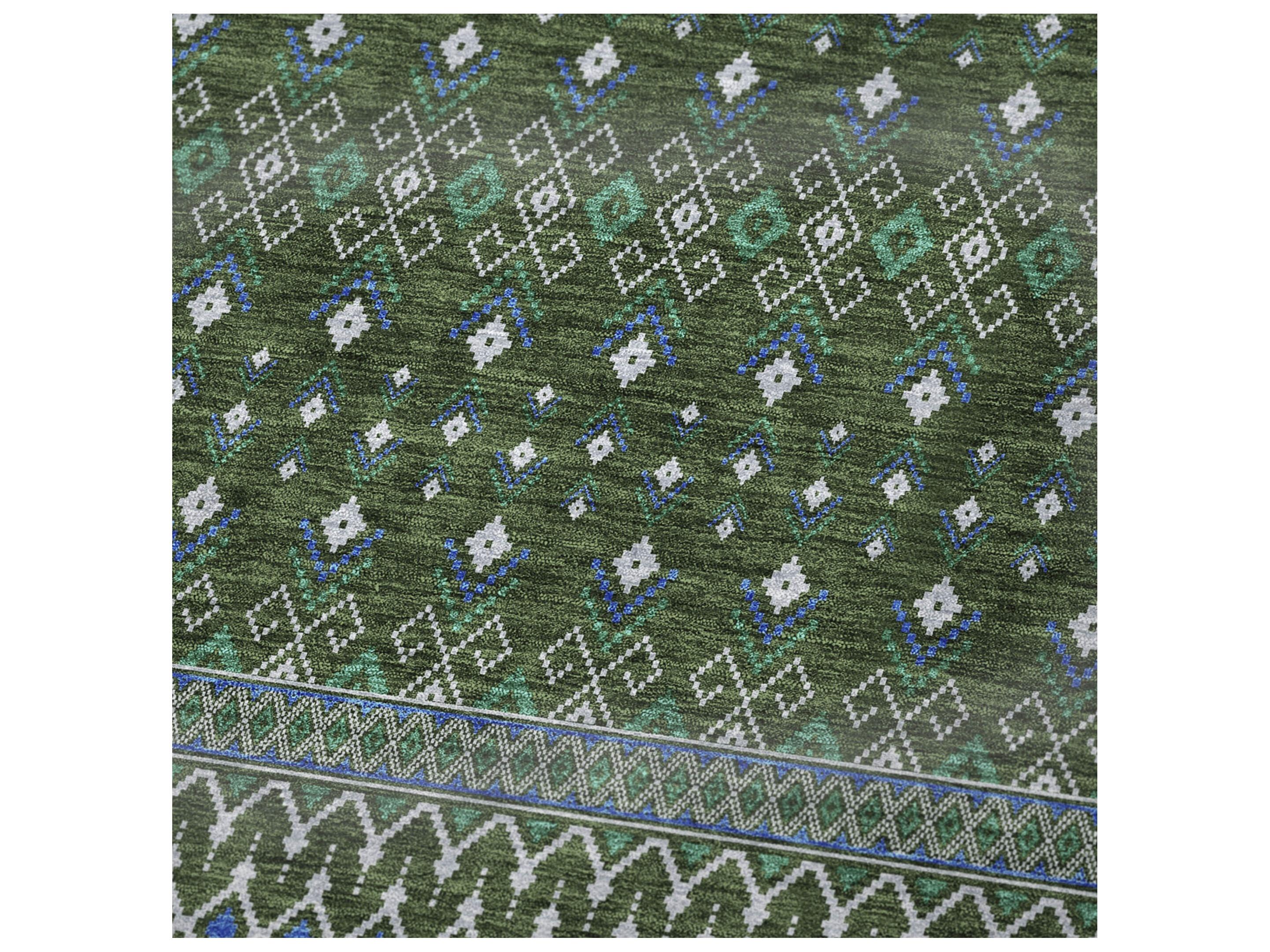 Dalyn Sherpa Green Polyester Throw