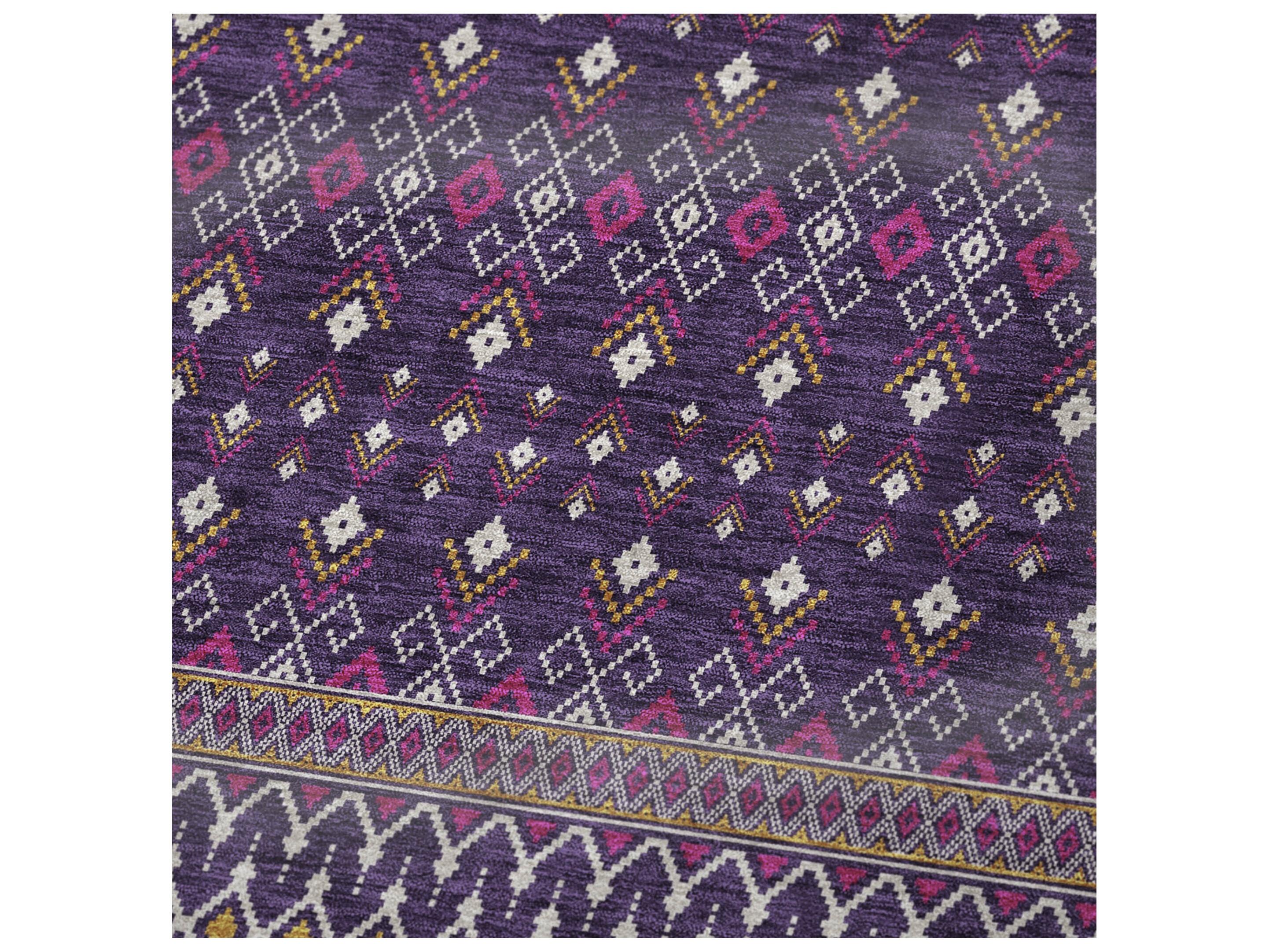 Dalyn Sherpa Purple Polyester Throw