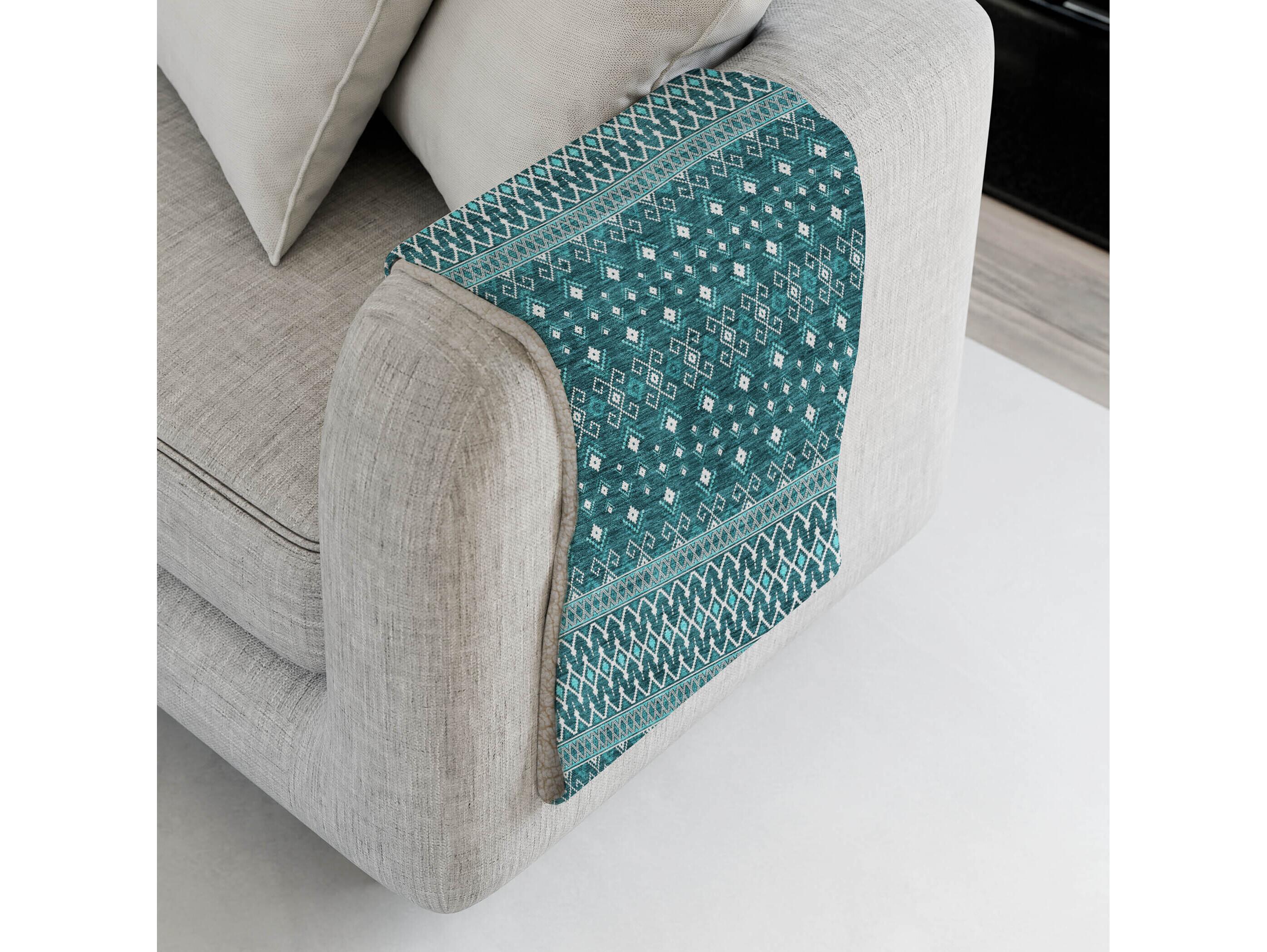 Dalyn Sherpa Teal Polyester Throw