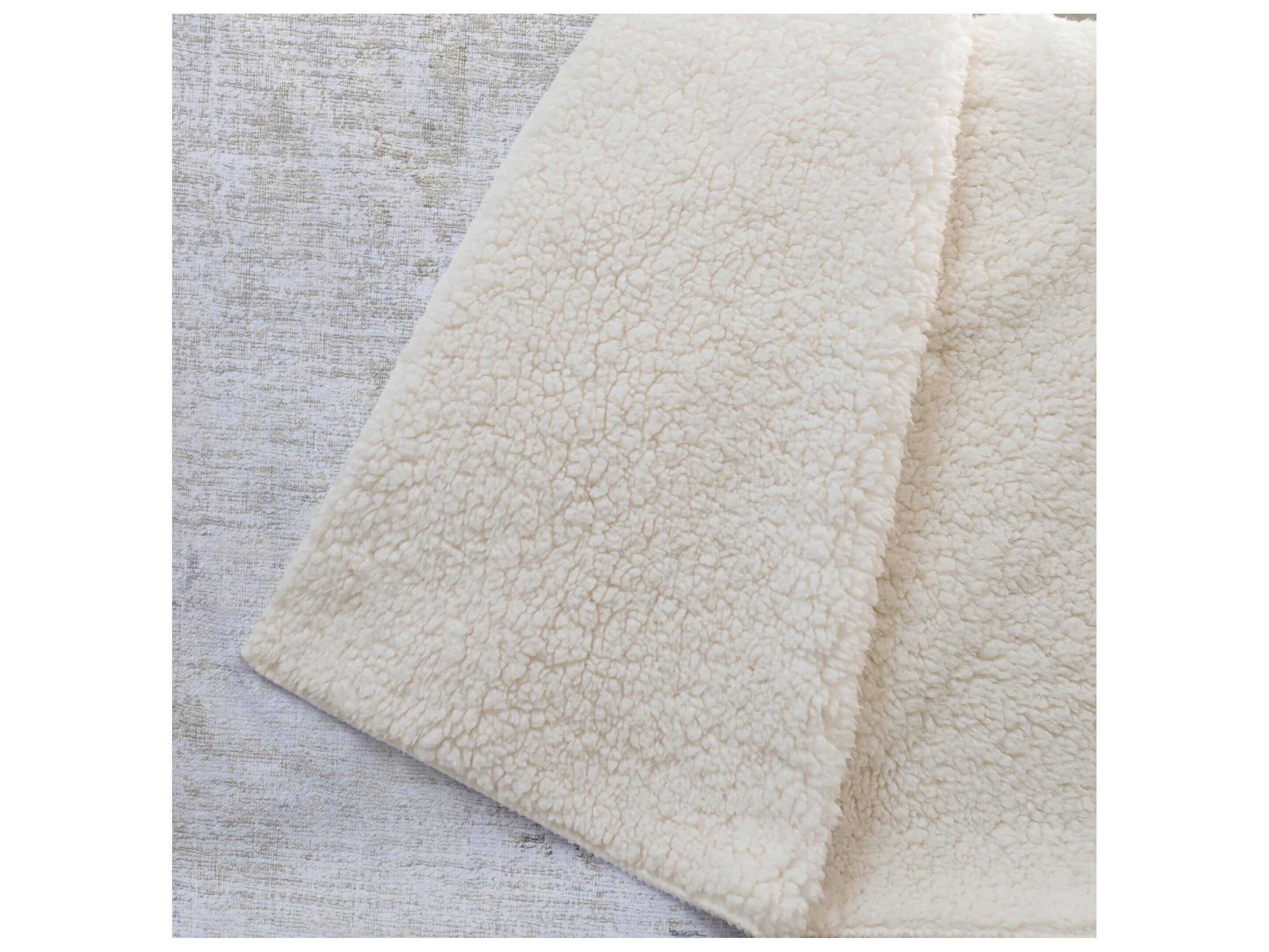 Dalyn Sherpa Ivory Polyester Throw