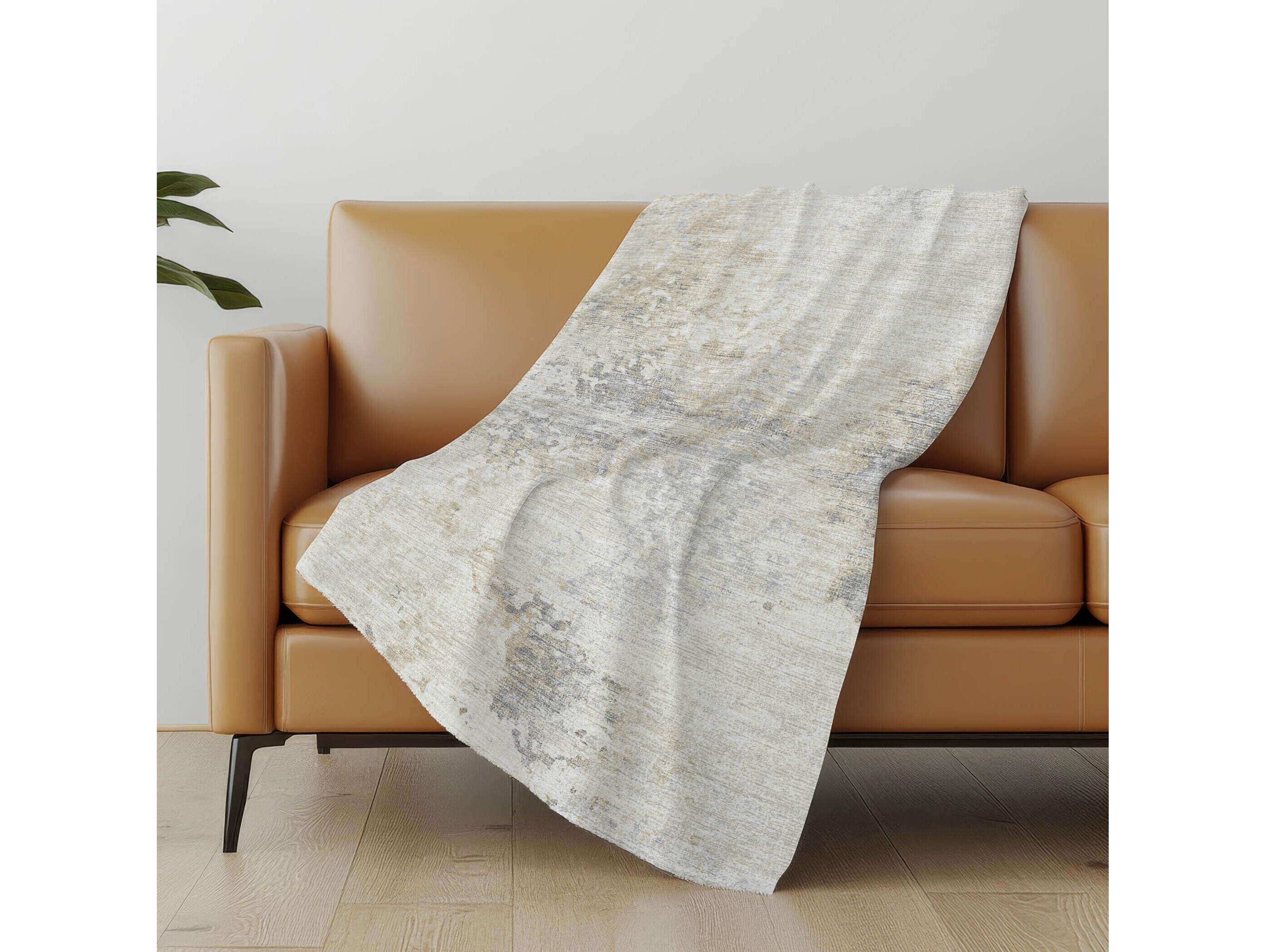 Dalyn Sherpa Ivory Polyester Throw