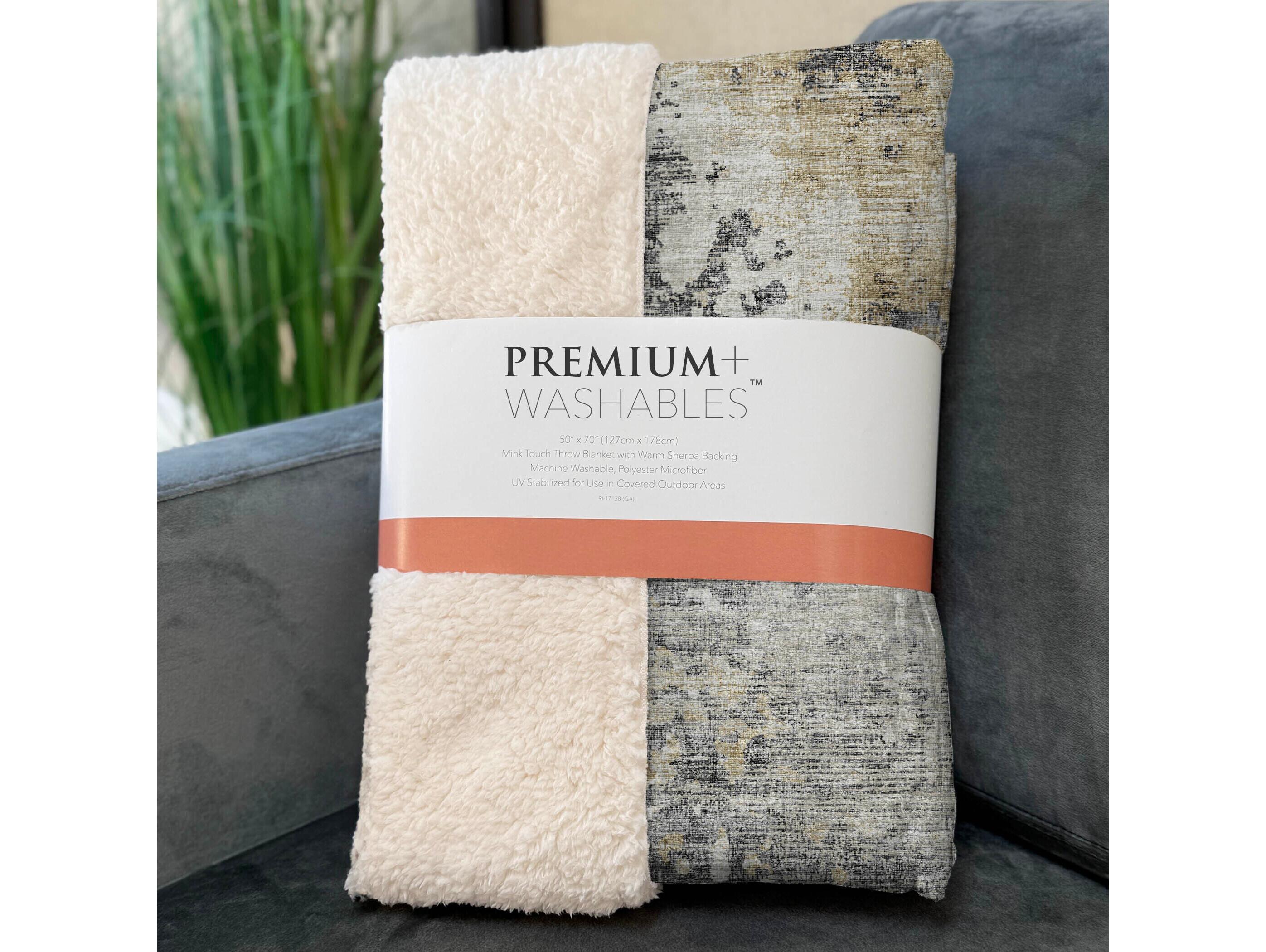 Dalyn Sherpa Beige Polyester Throw