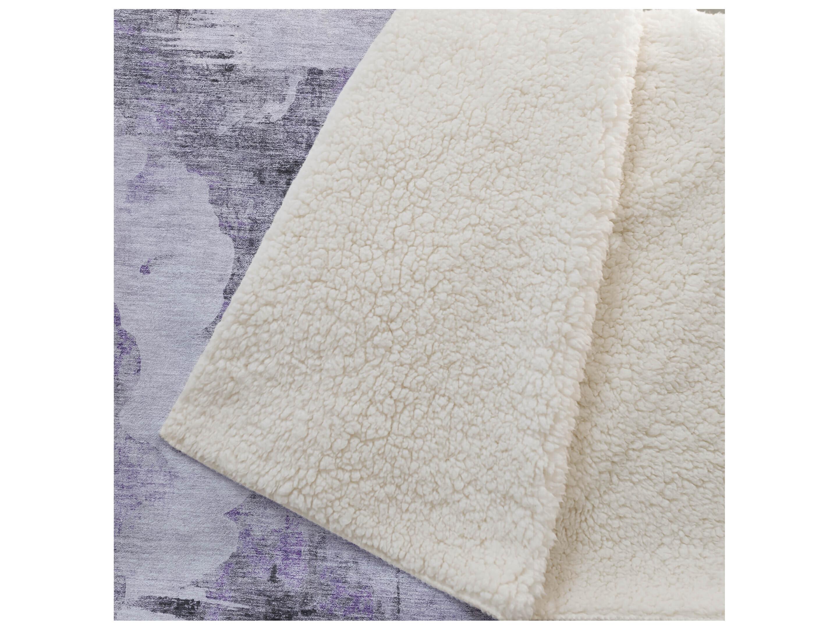 Dalyn Sherpa Purple Polyester Throw