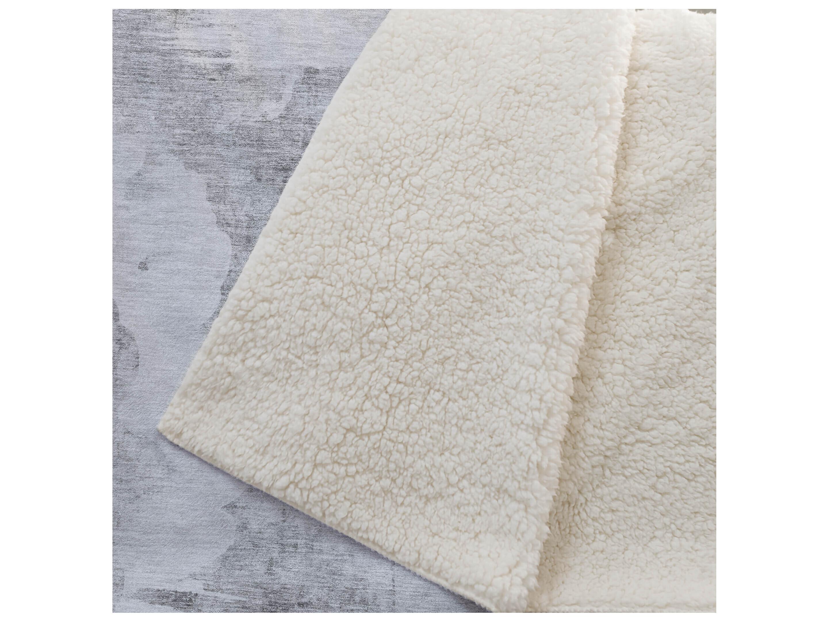 Dalyn Sherpa Gray Polyester Throw