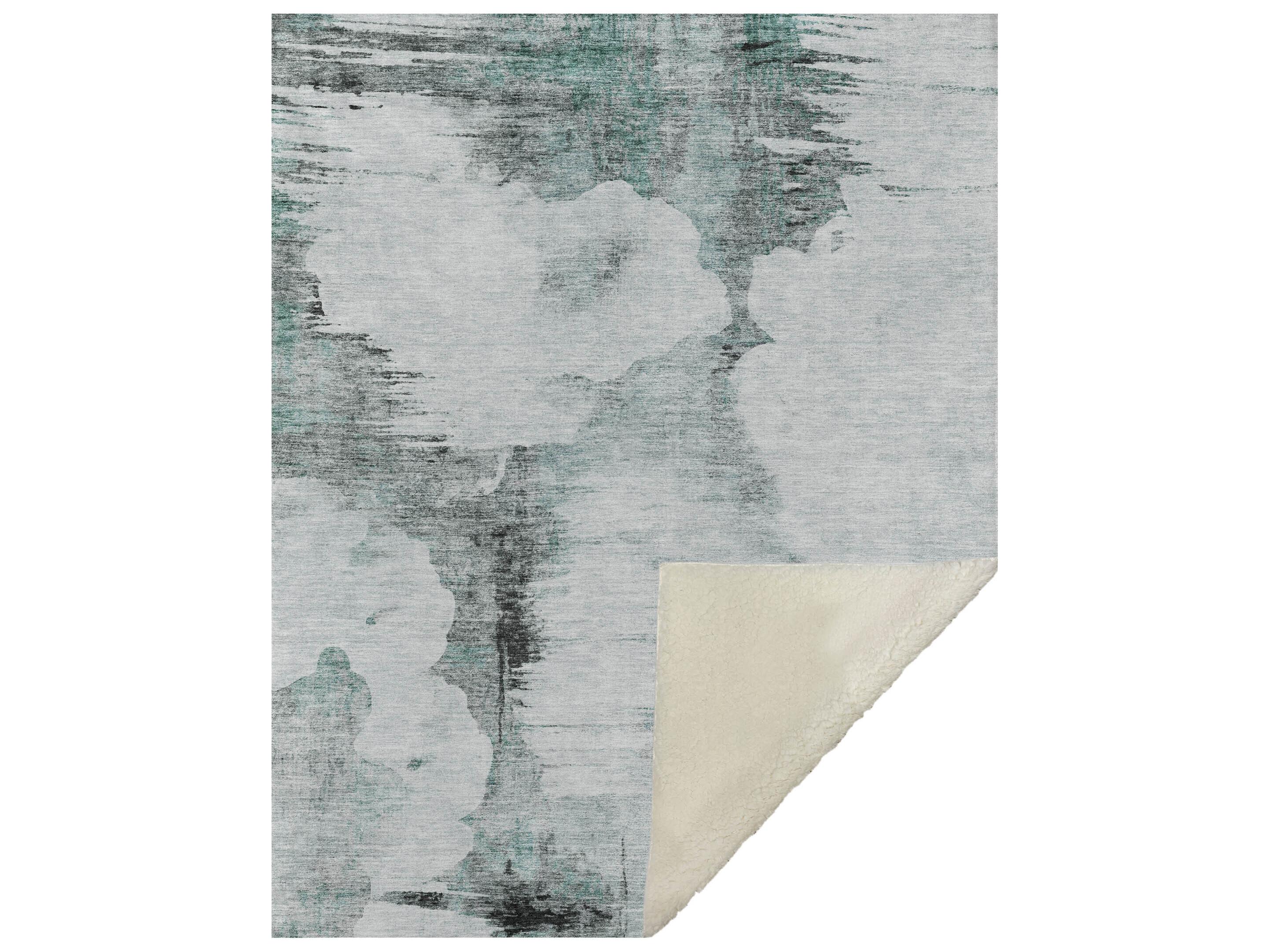 Dalyn Sherpa Teal Polyester Throw