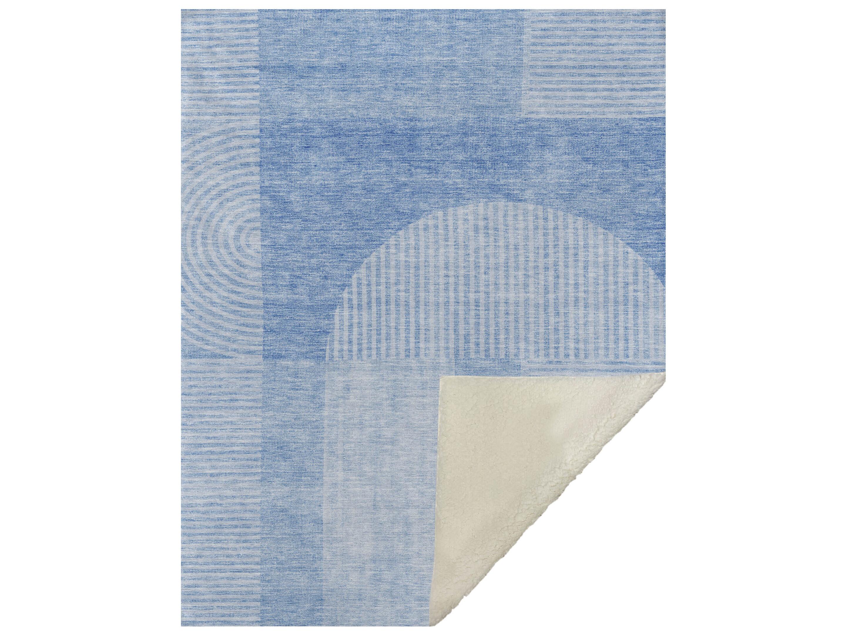 Dalyn Sherpa Blue Polyester Throw