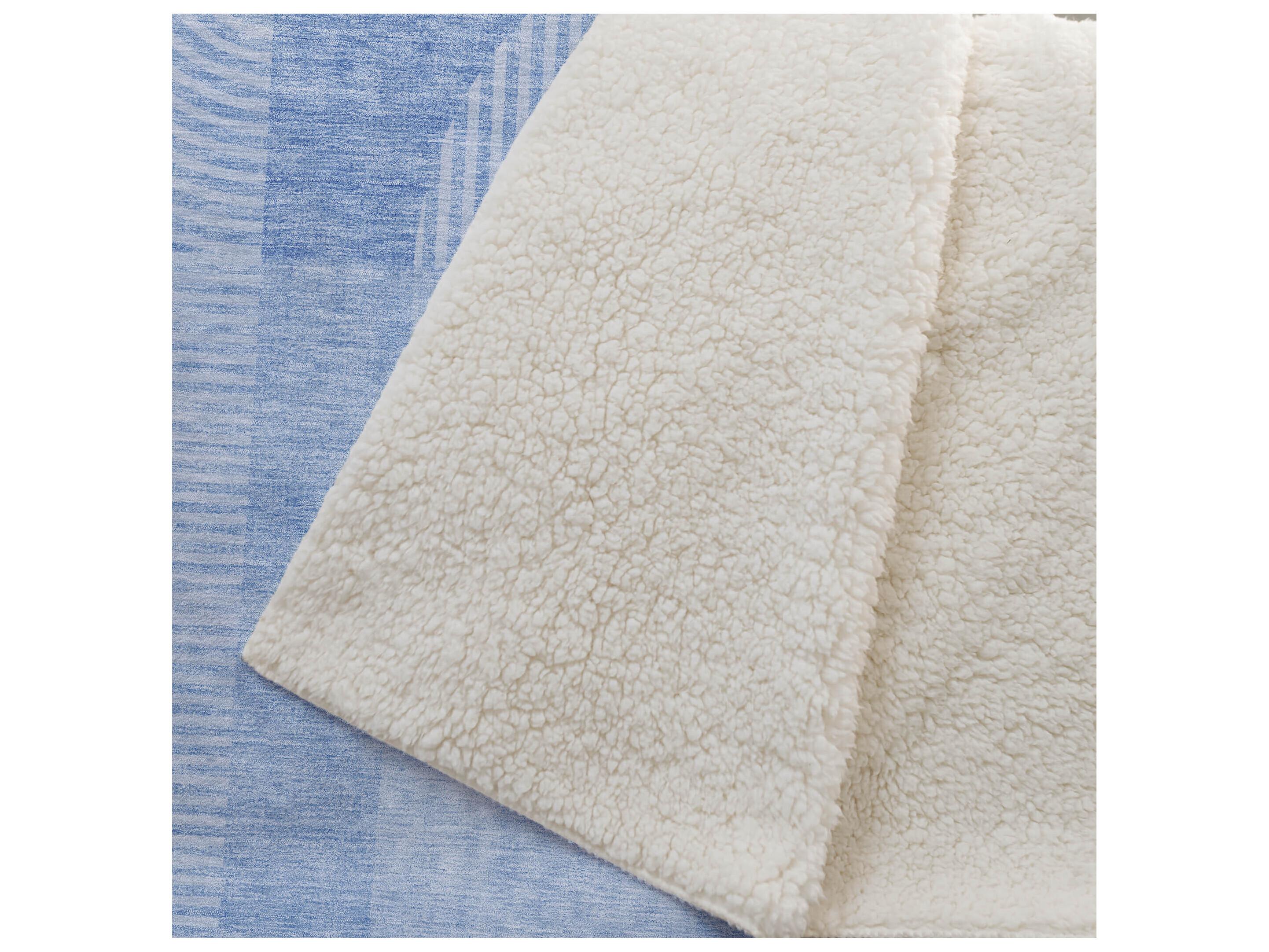 Dalyn Sherpa Blue Polyester Throw