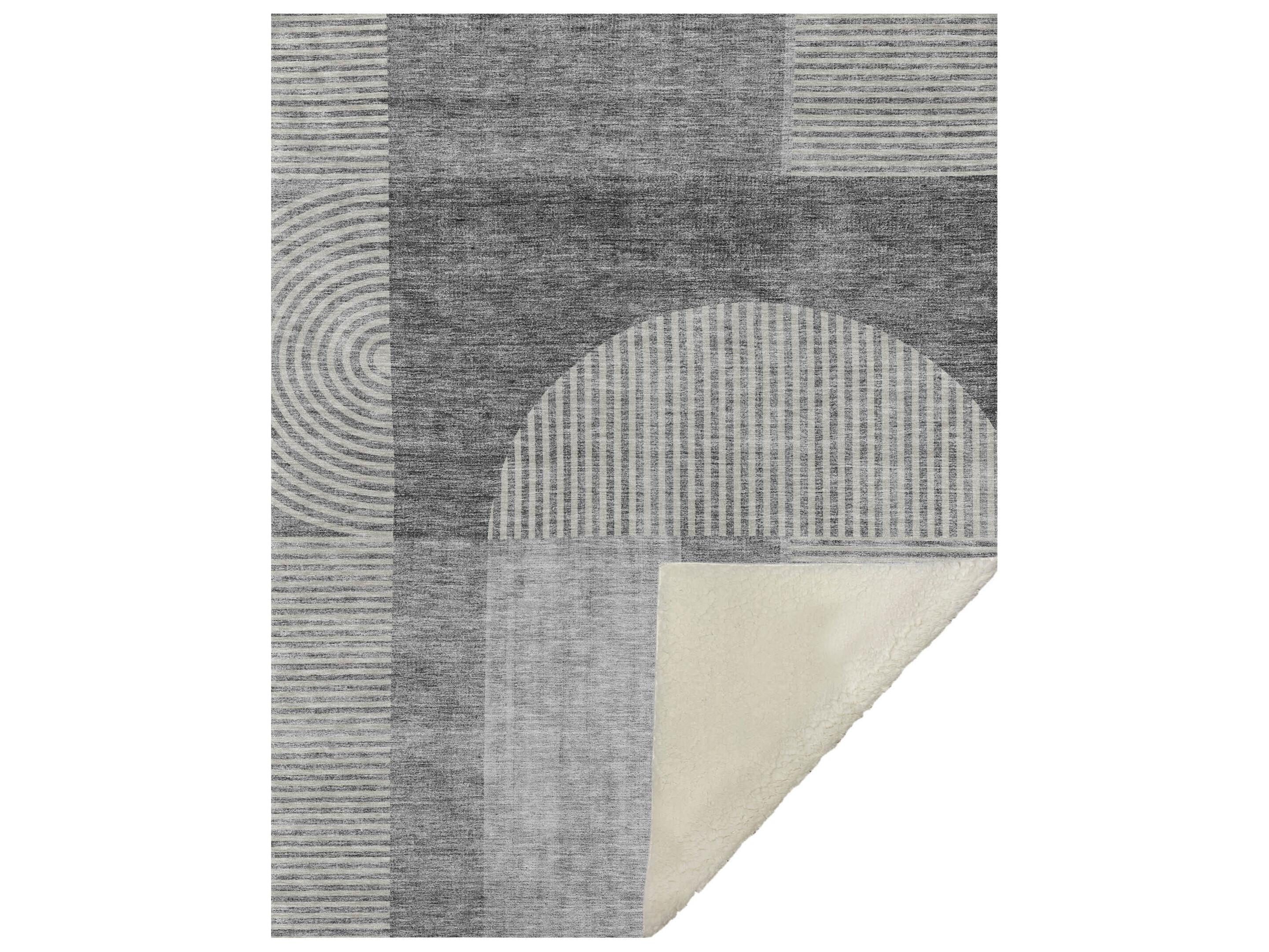 Dalyn Sherpa Gray Polyester Throw