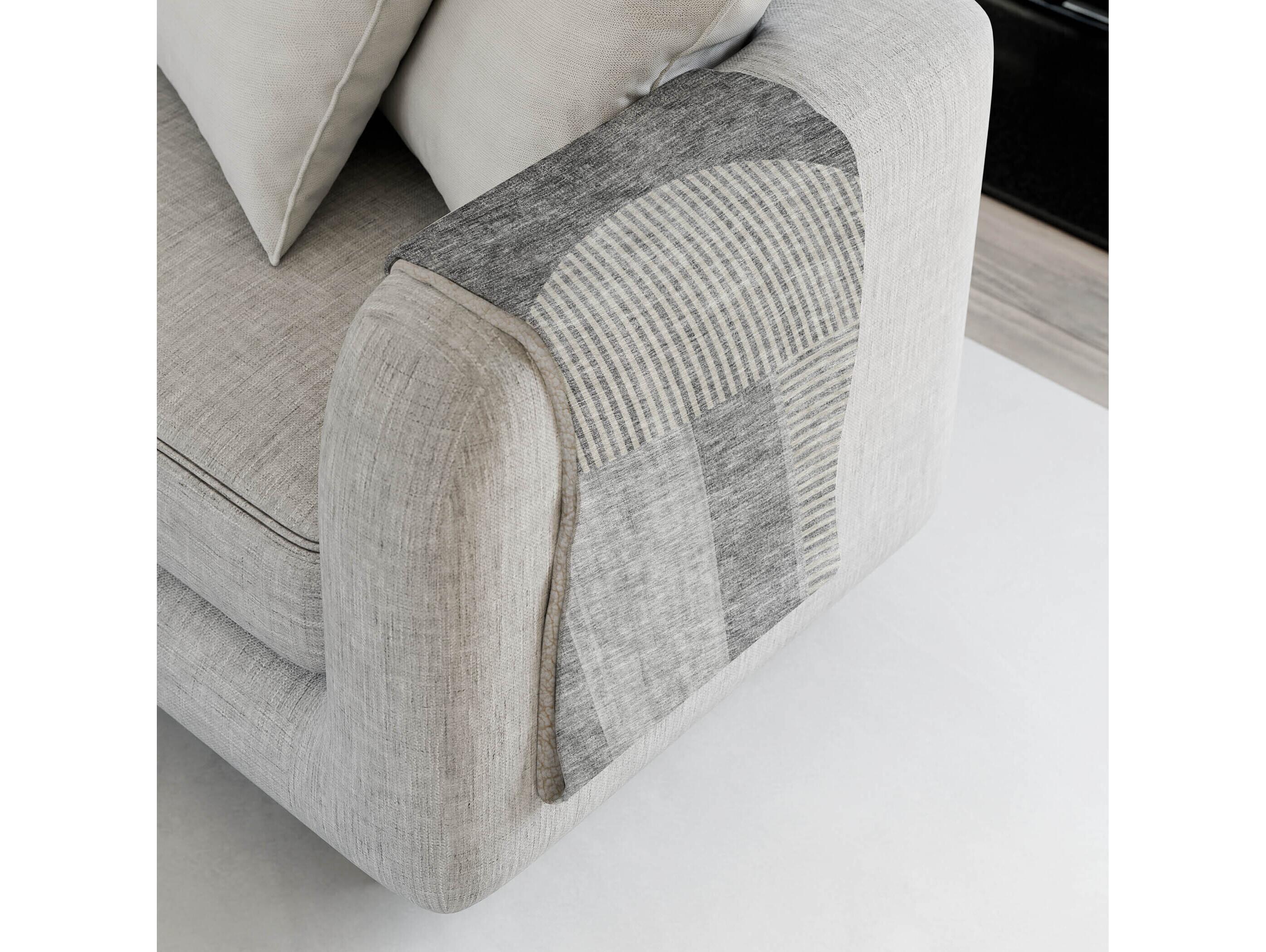 Dalyn Sherpa Gray Polyester Throw