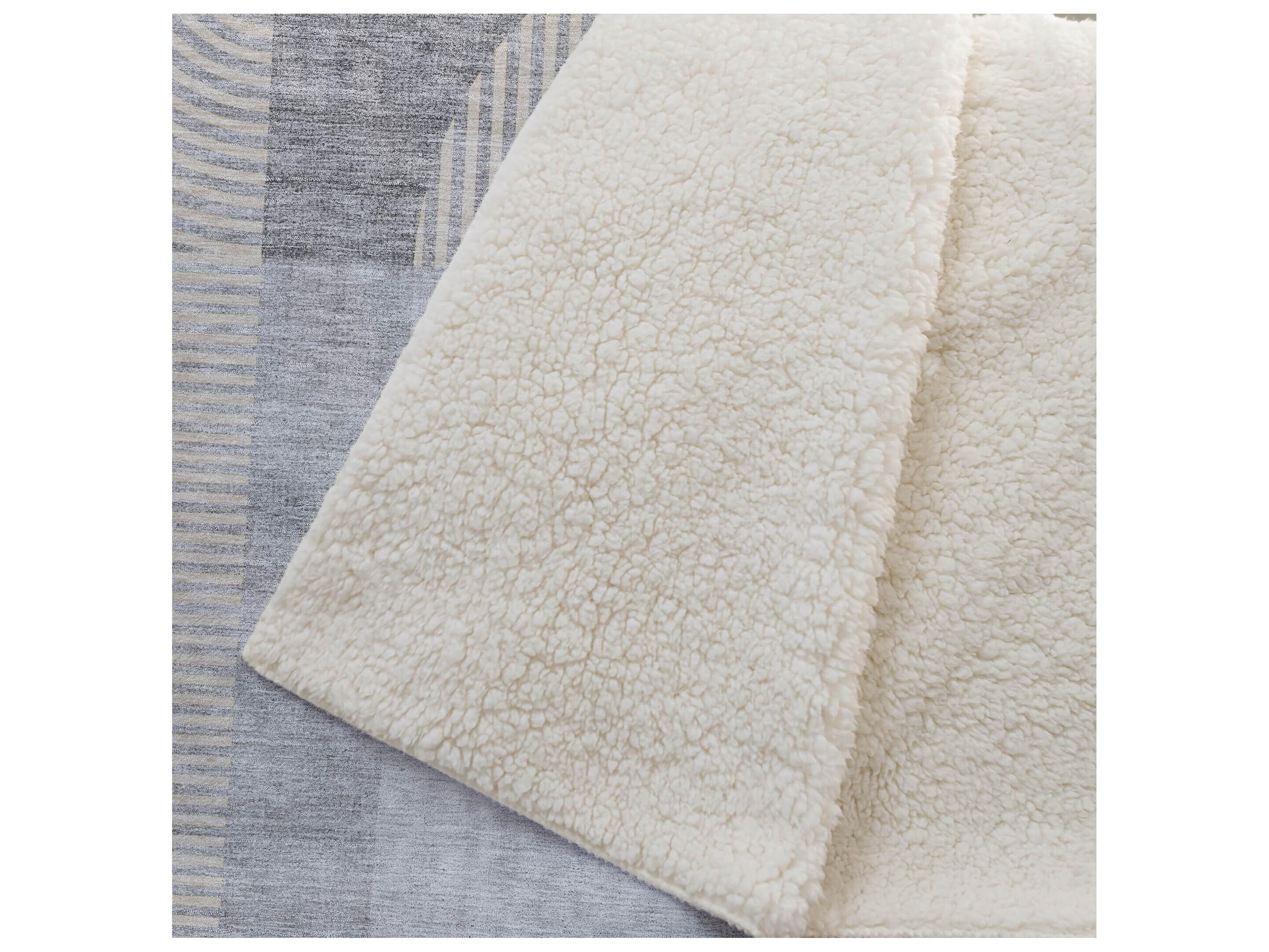 Dalyn Sherpa Gray Polyester Throw