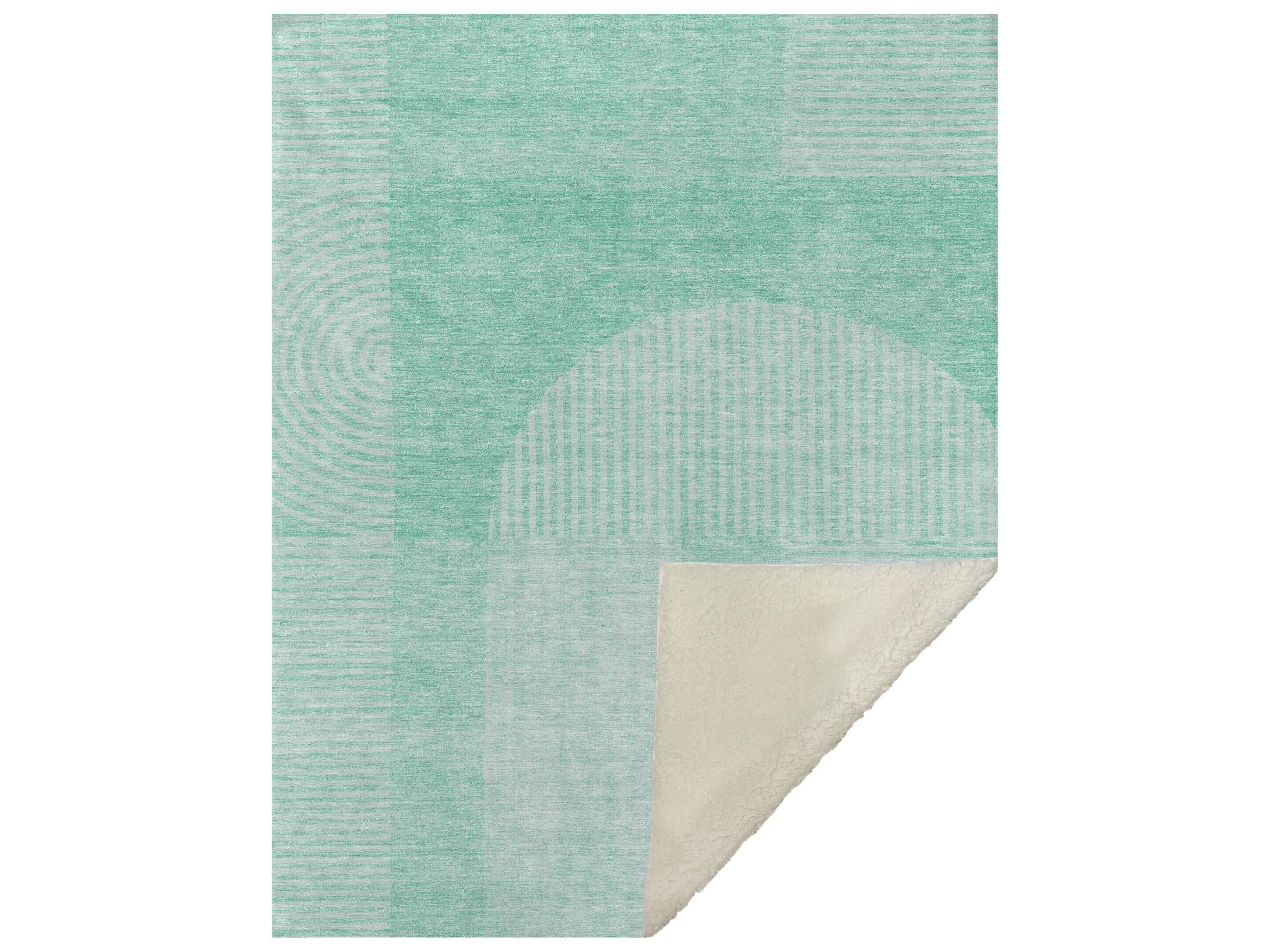 Dalyn Sherpa Teal Polyester Throw