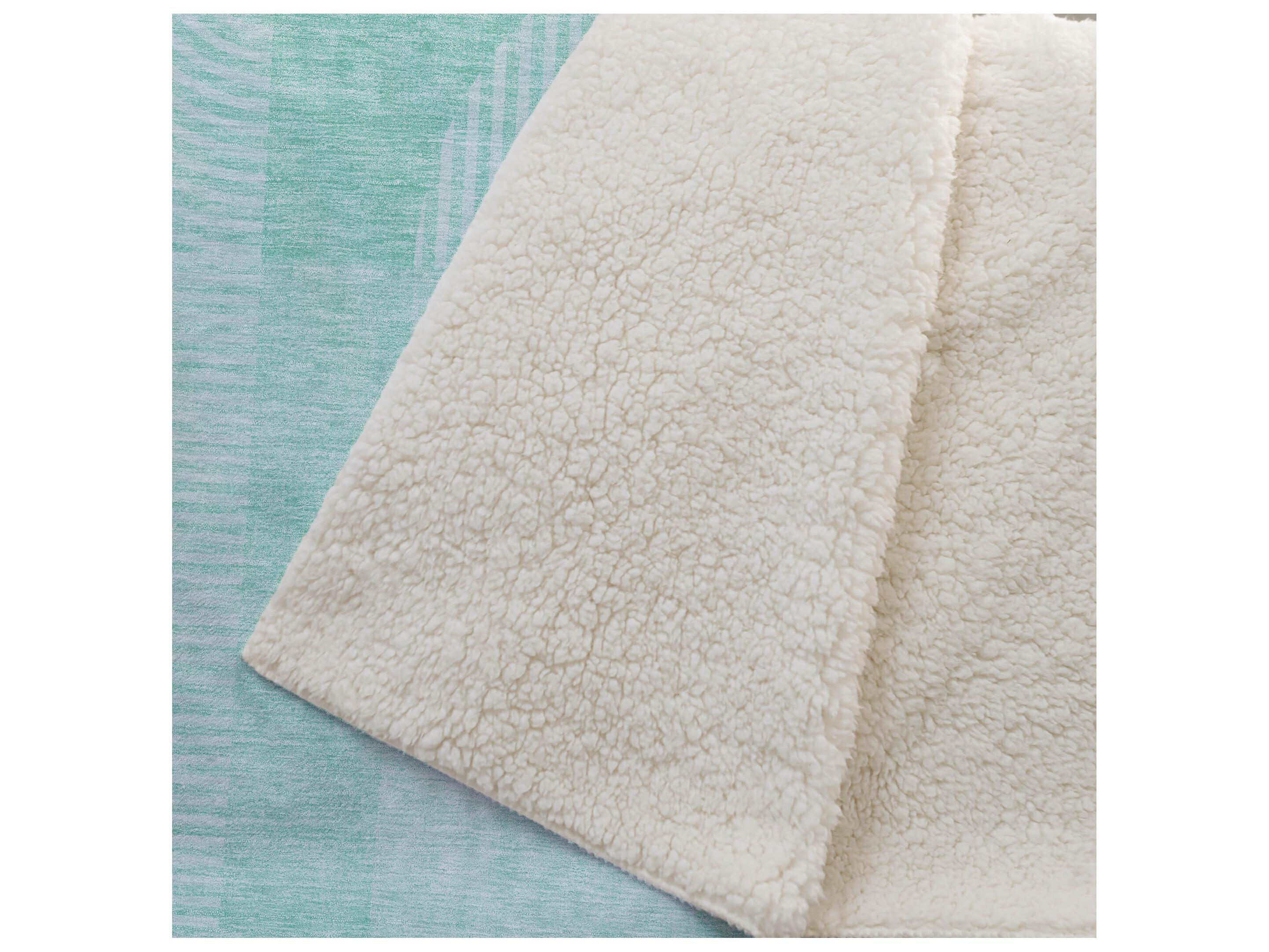 Dalyn Sherpa Teal Polyester Throw