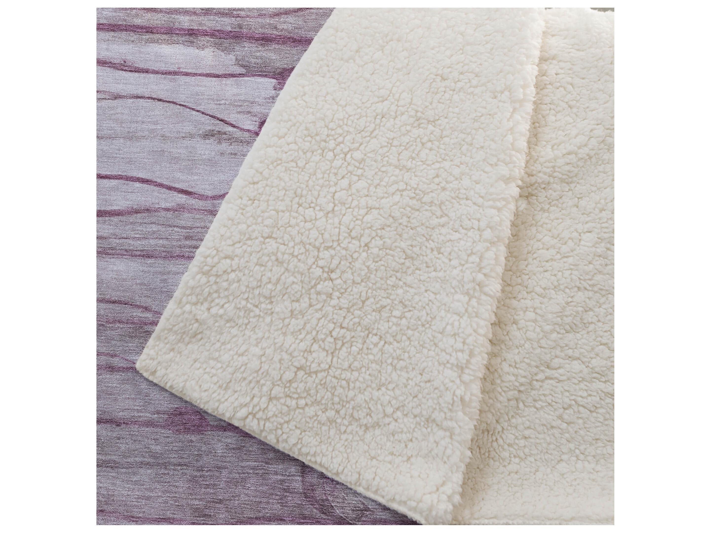 Dalyn Sherpa Purple Polyester Throw