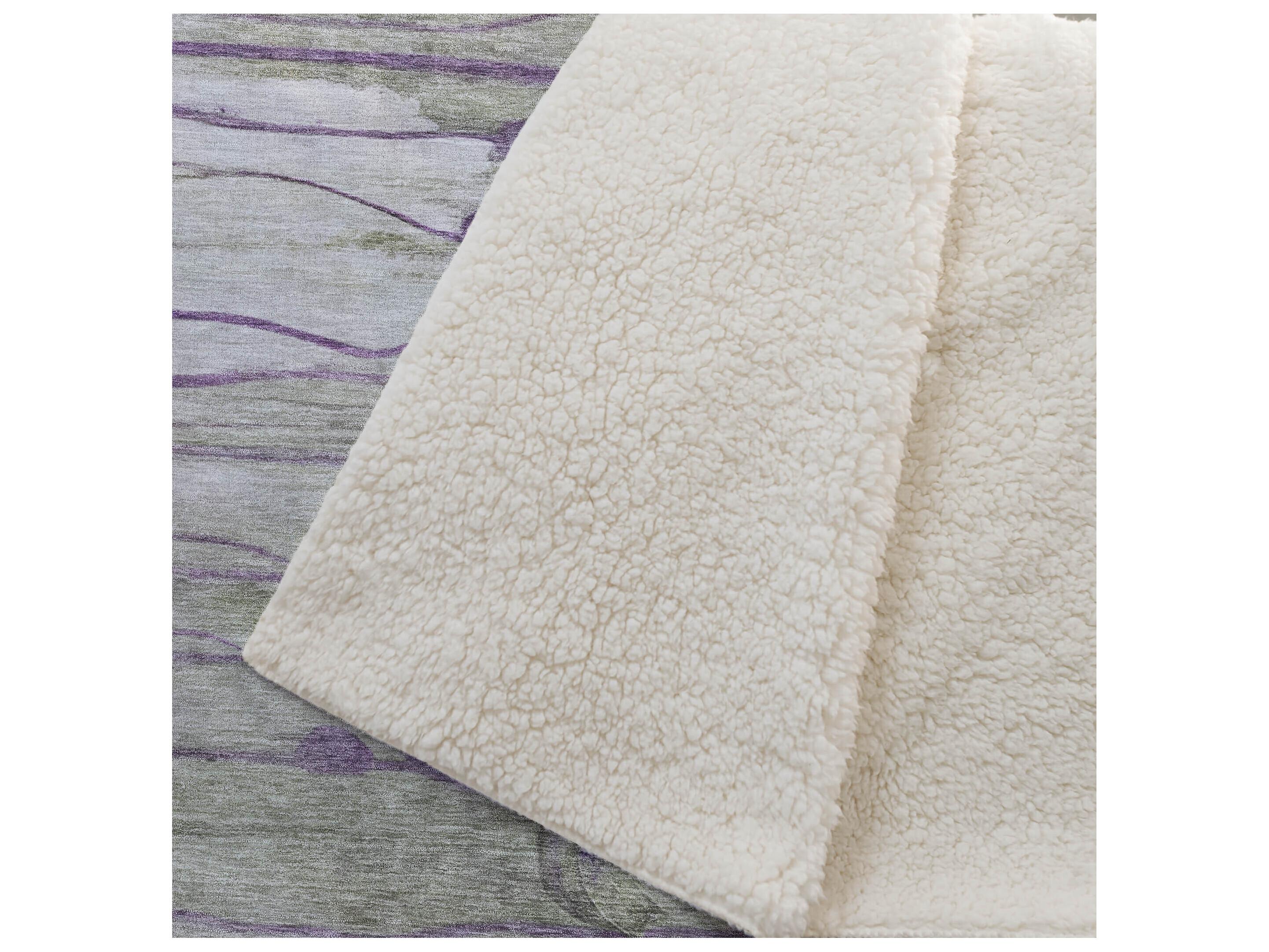 Dalyn Sherpa Purple Polyester Throw