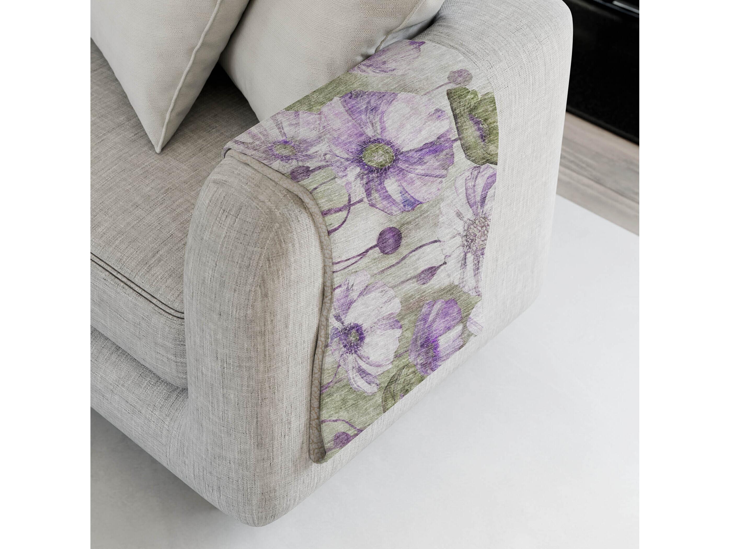 Dalyn Sherpa Purple Polyester Throw