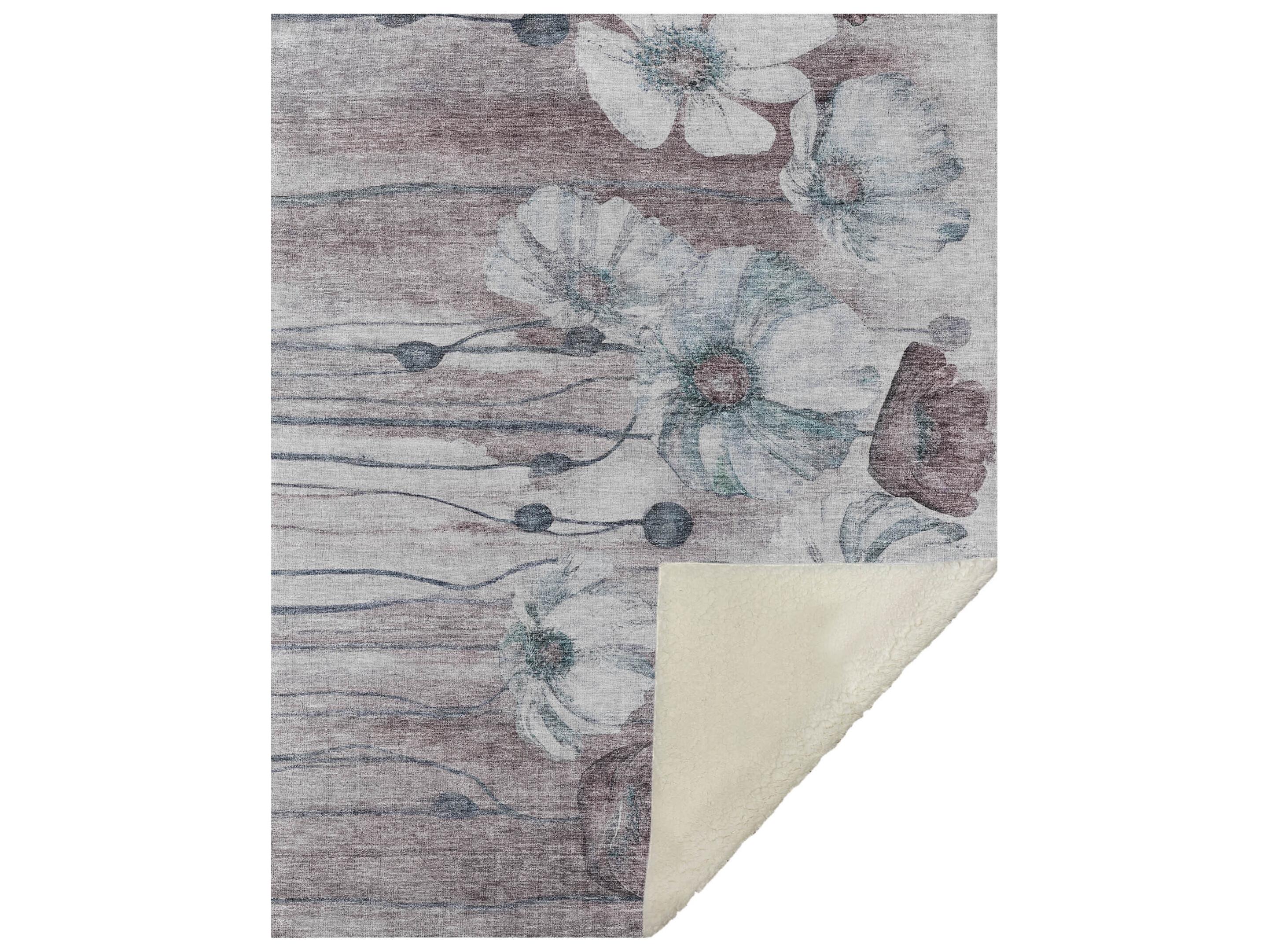 Dalyn Sherpa Teal Polyester Throw