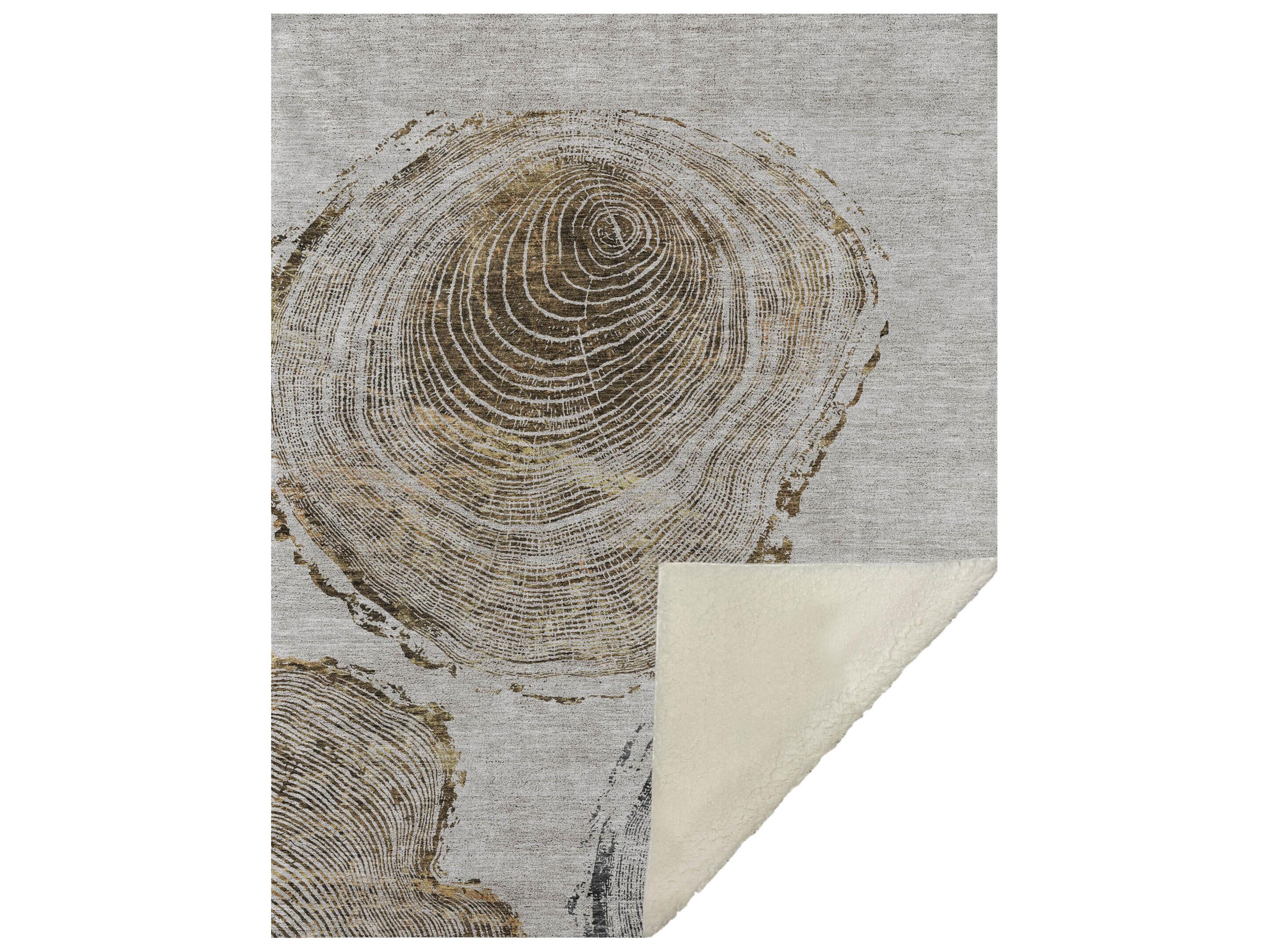 Dalyn Sherpa Brown Polyester Throw