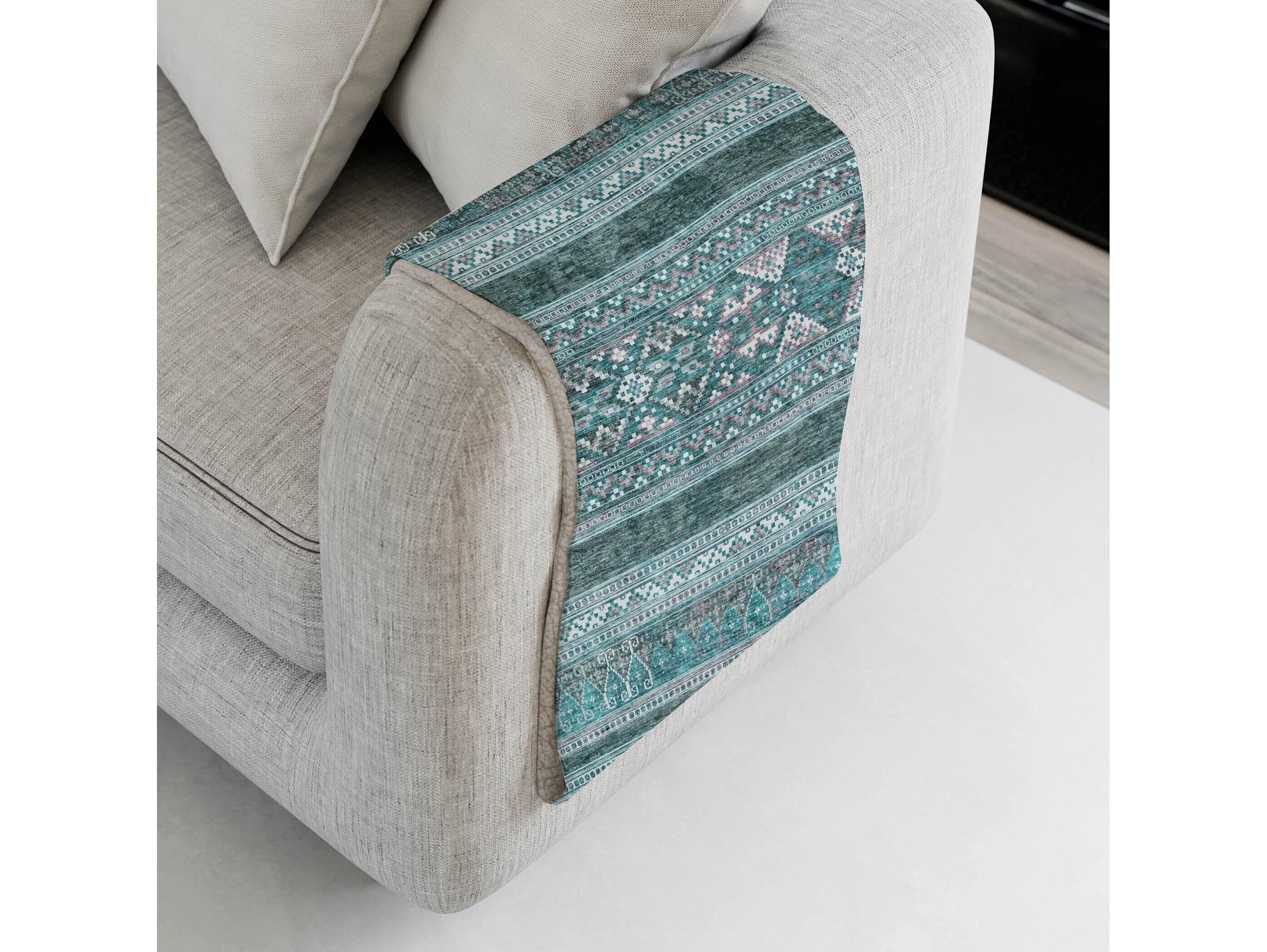 Dalyn Sherpa Teal Polyester Throw