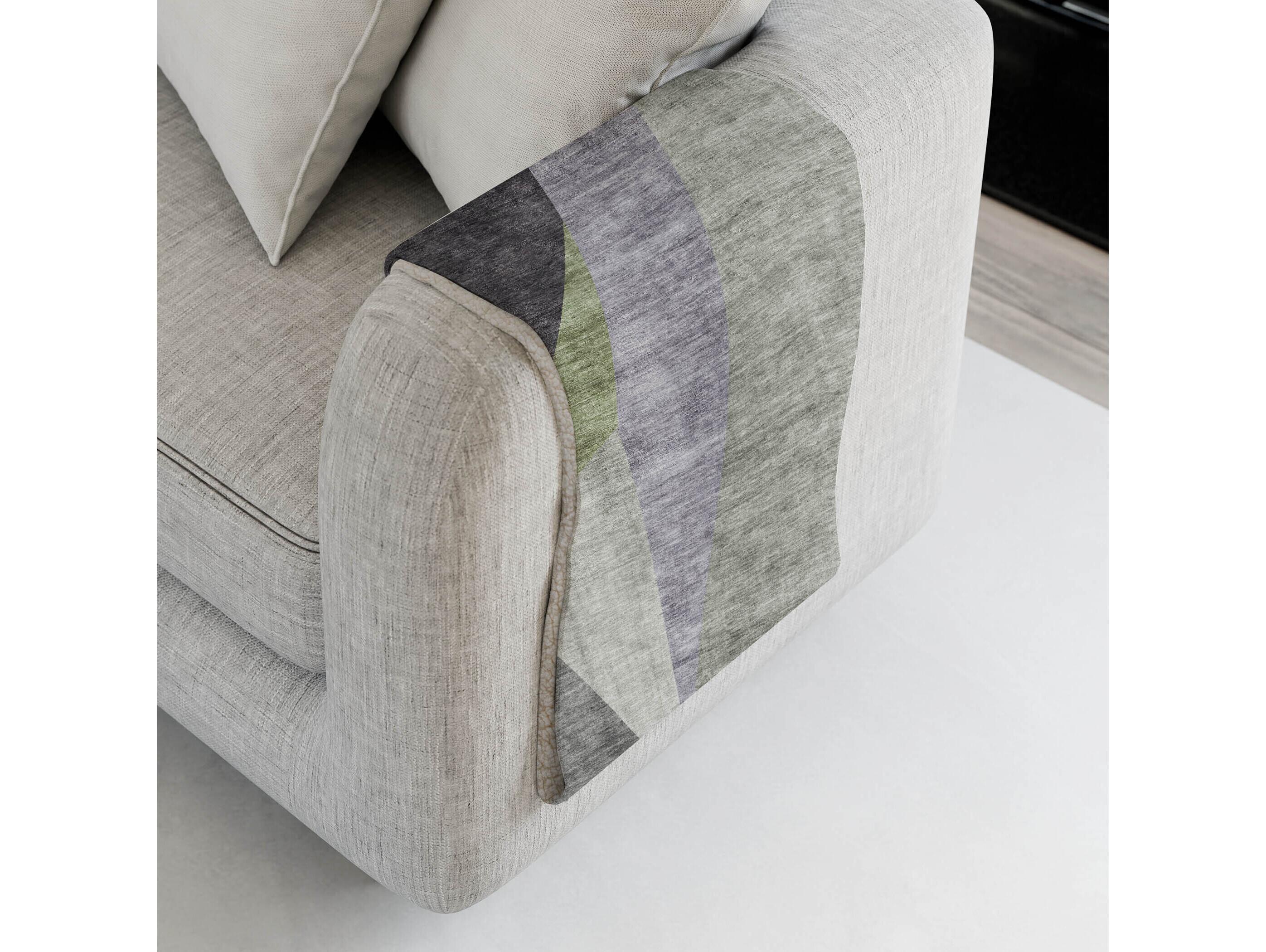 Dalyn Sherpa Green Polyester Throw